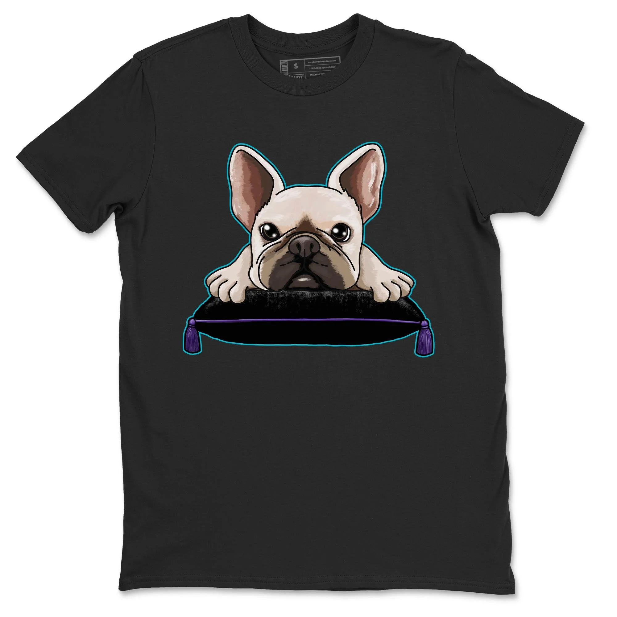 French Bulldog Sneaker Tee - Air Jordan 6 Aqua