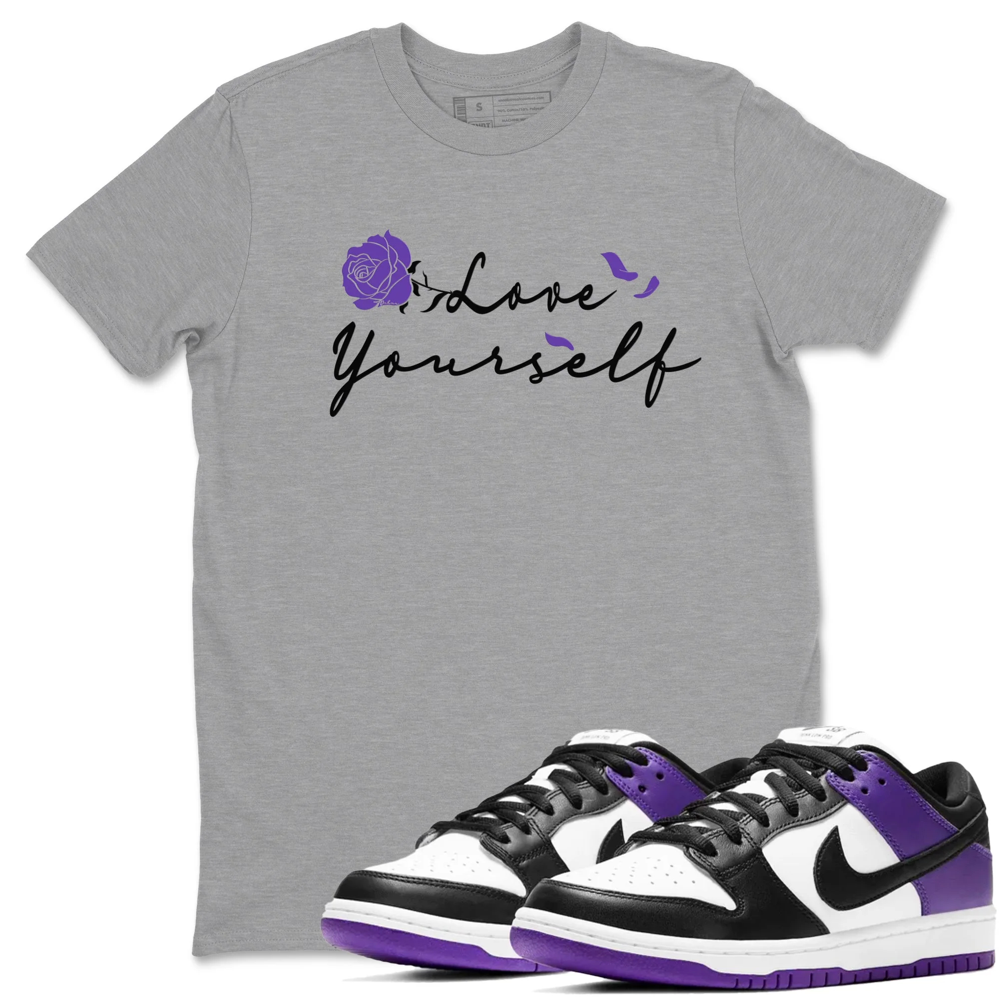 Love Yourself Sneaker Tees - Dunk Low Court Purple
