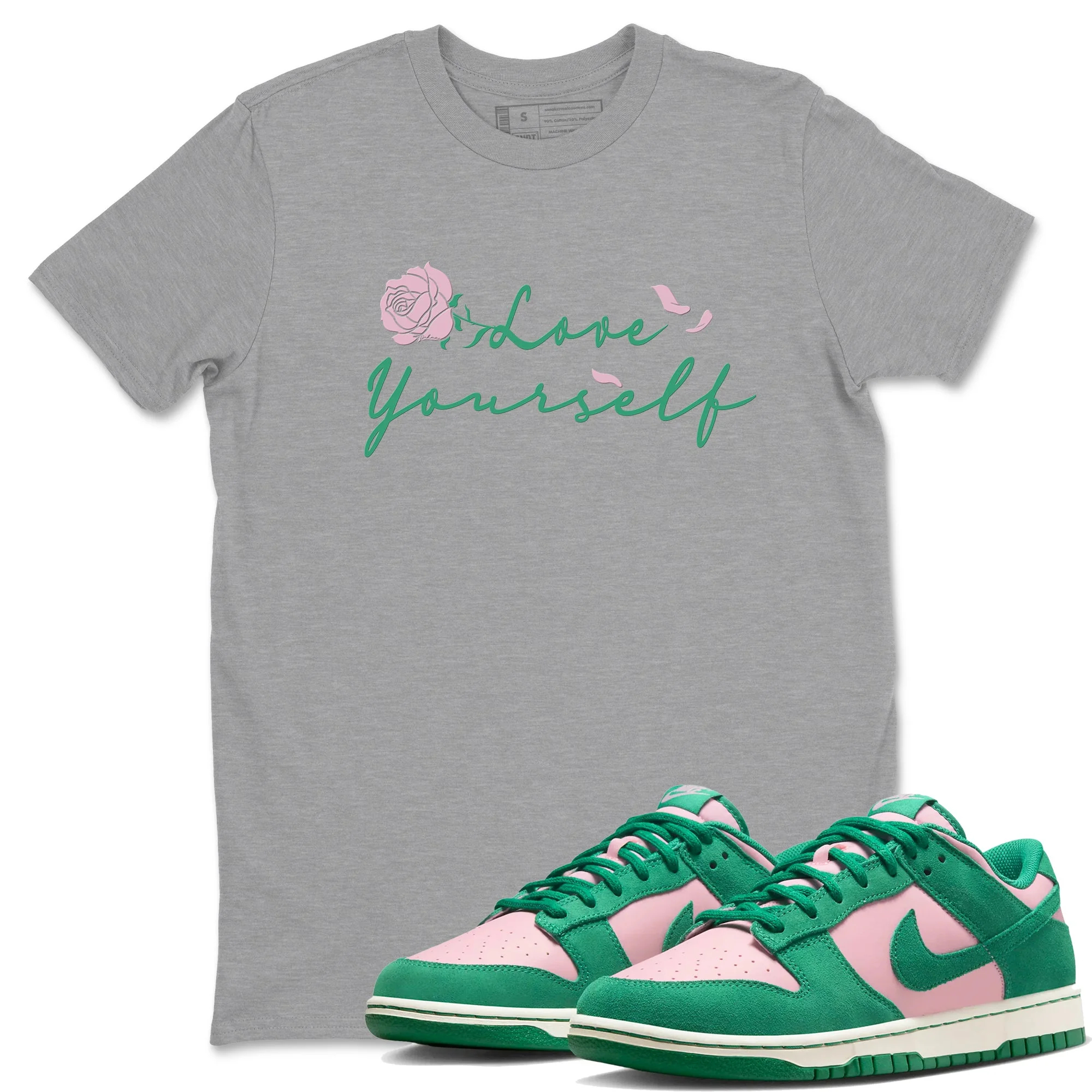 Love Yourself Sneaker Tees - Dunk Medium Soft Pink Malachite