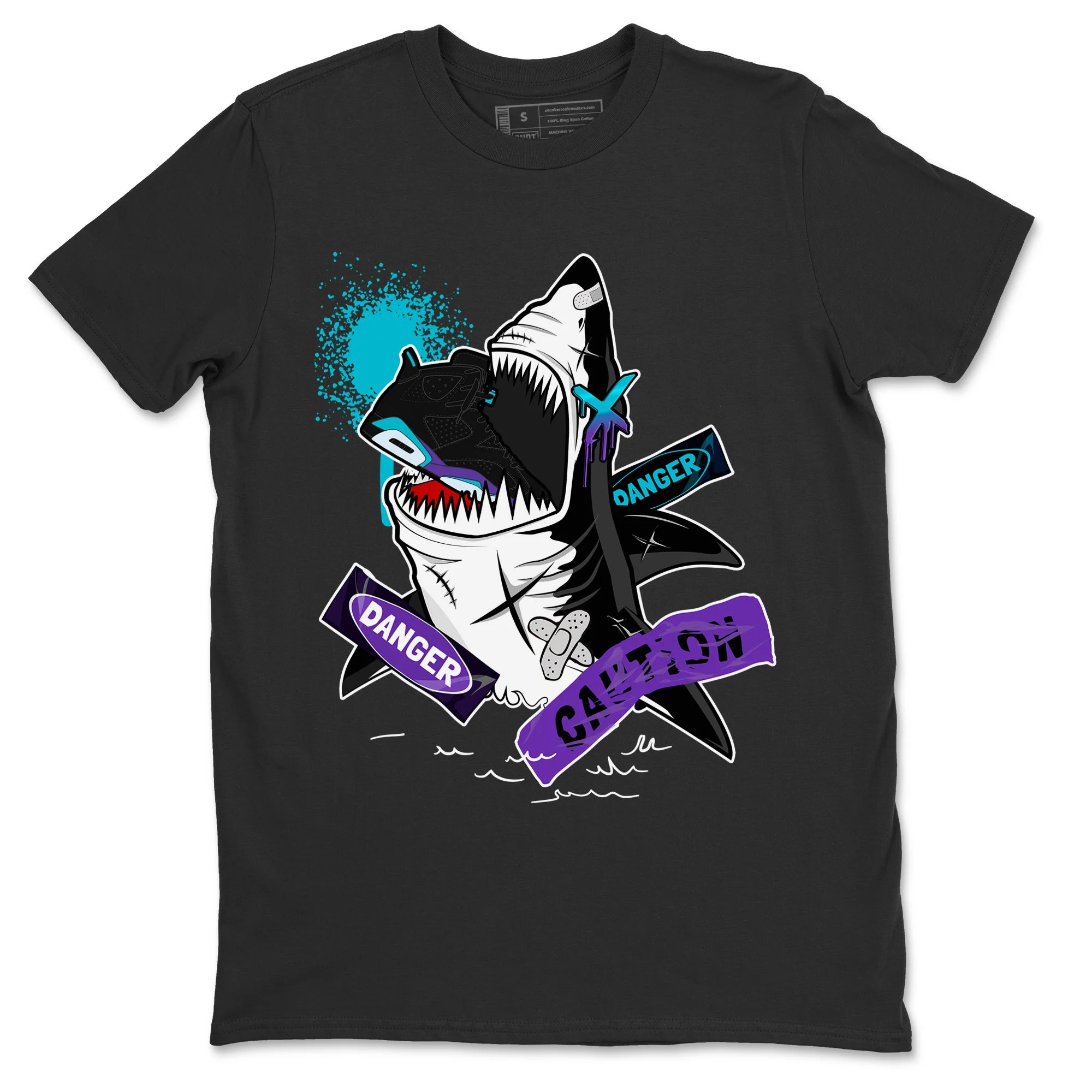 Dangerous Shark SNRT Sneaker Tee - Air Jordan 6 Aqua