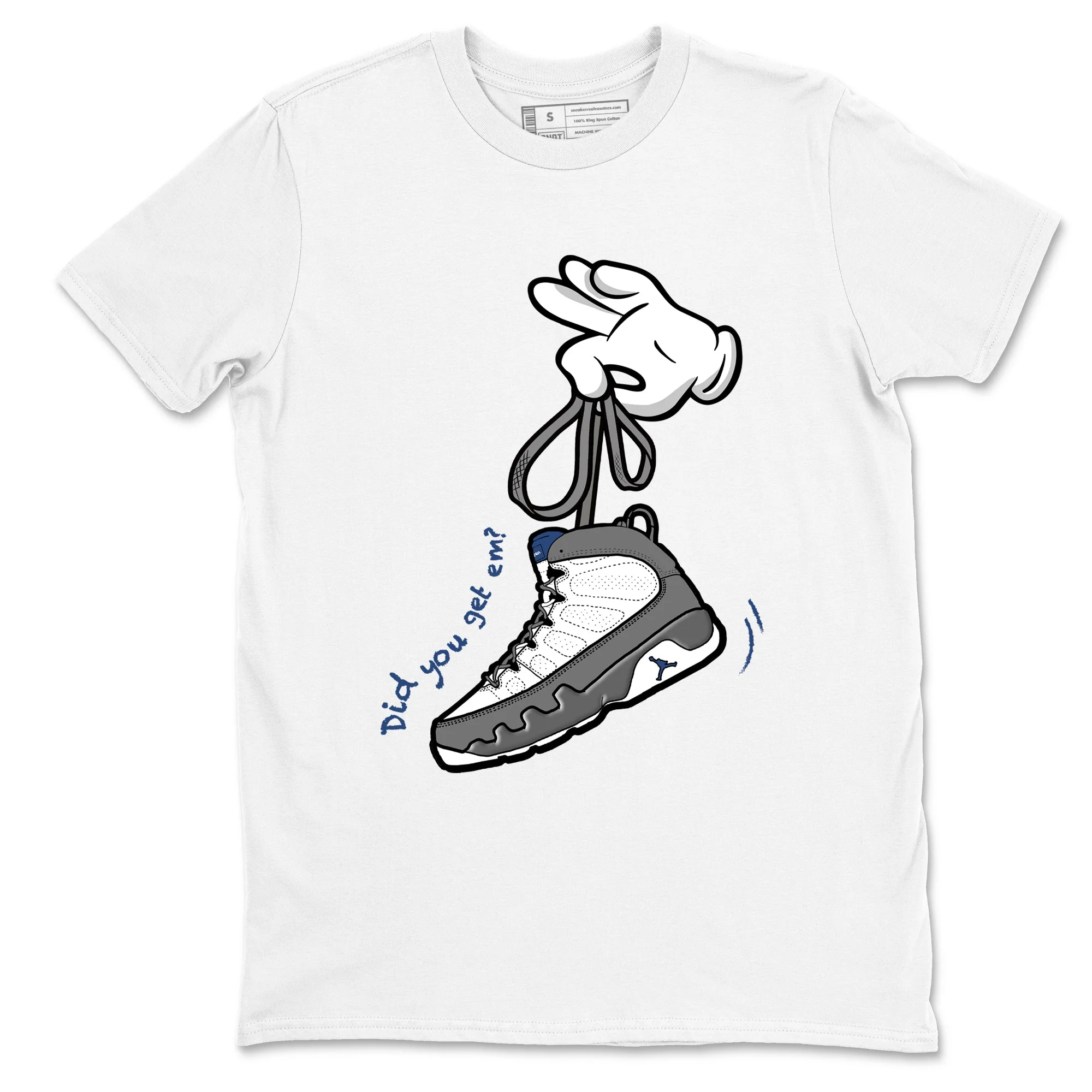 Cartoon Hands Sneaker Tees - Air Jordan 9 Flint Grey