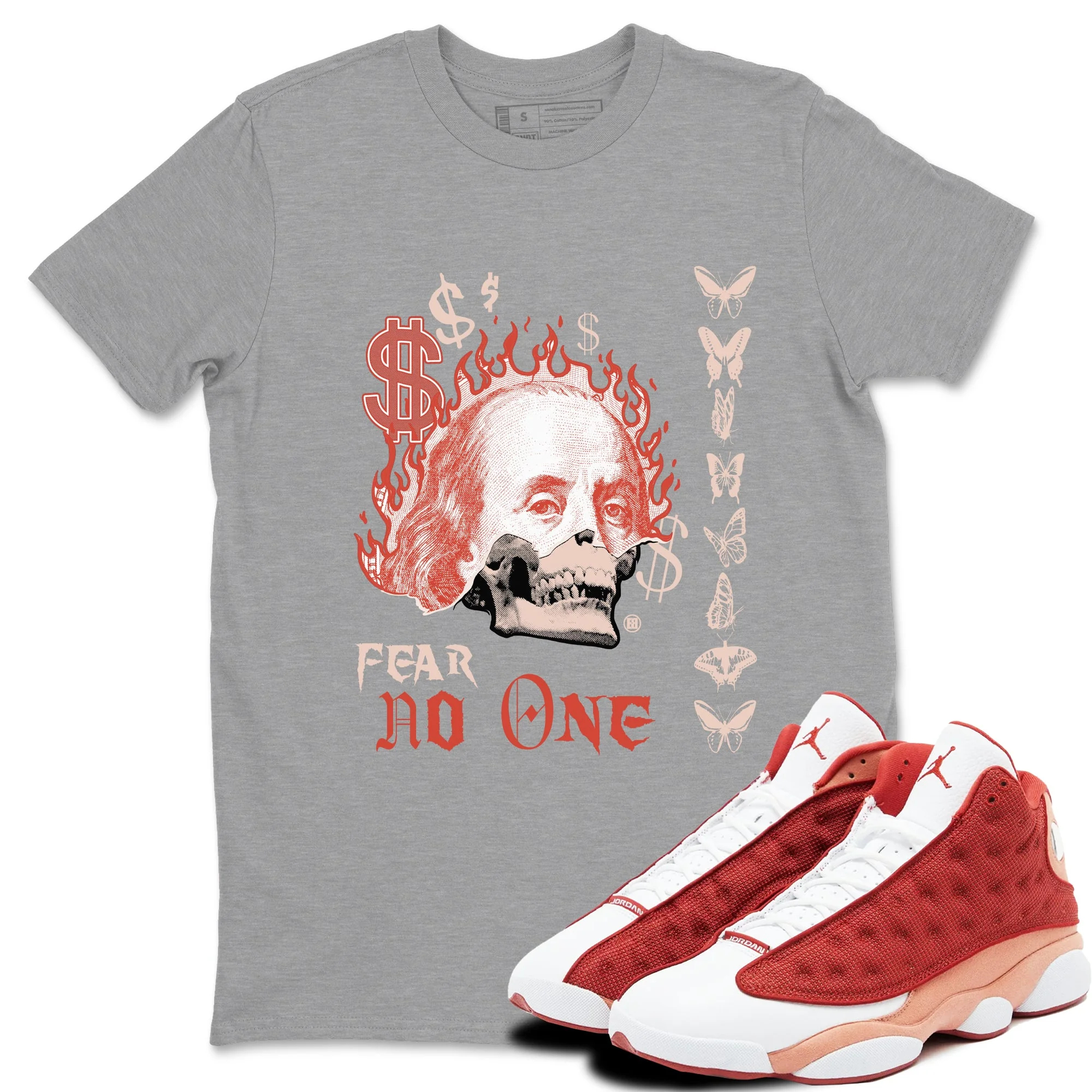 Fear No One Sneaker Tees - Air Jordan 13 Dune Red
