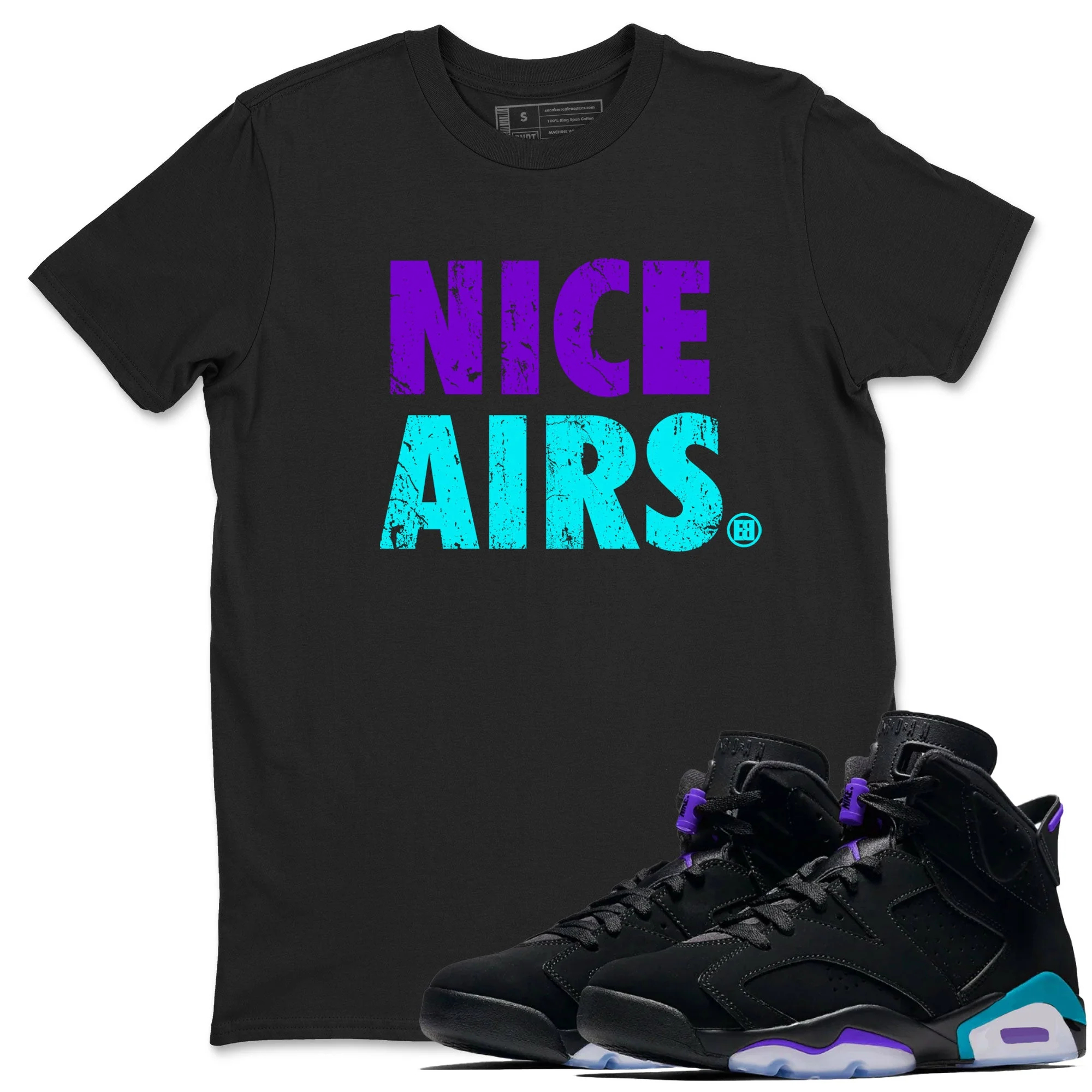Nice Airs Sneaker Tee - Air Jordan 6 Aqua
