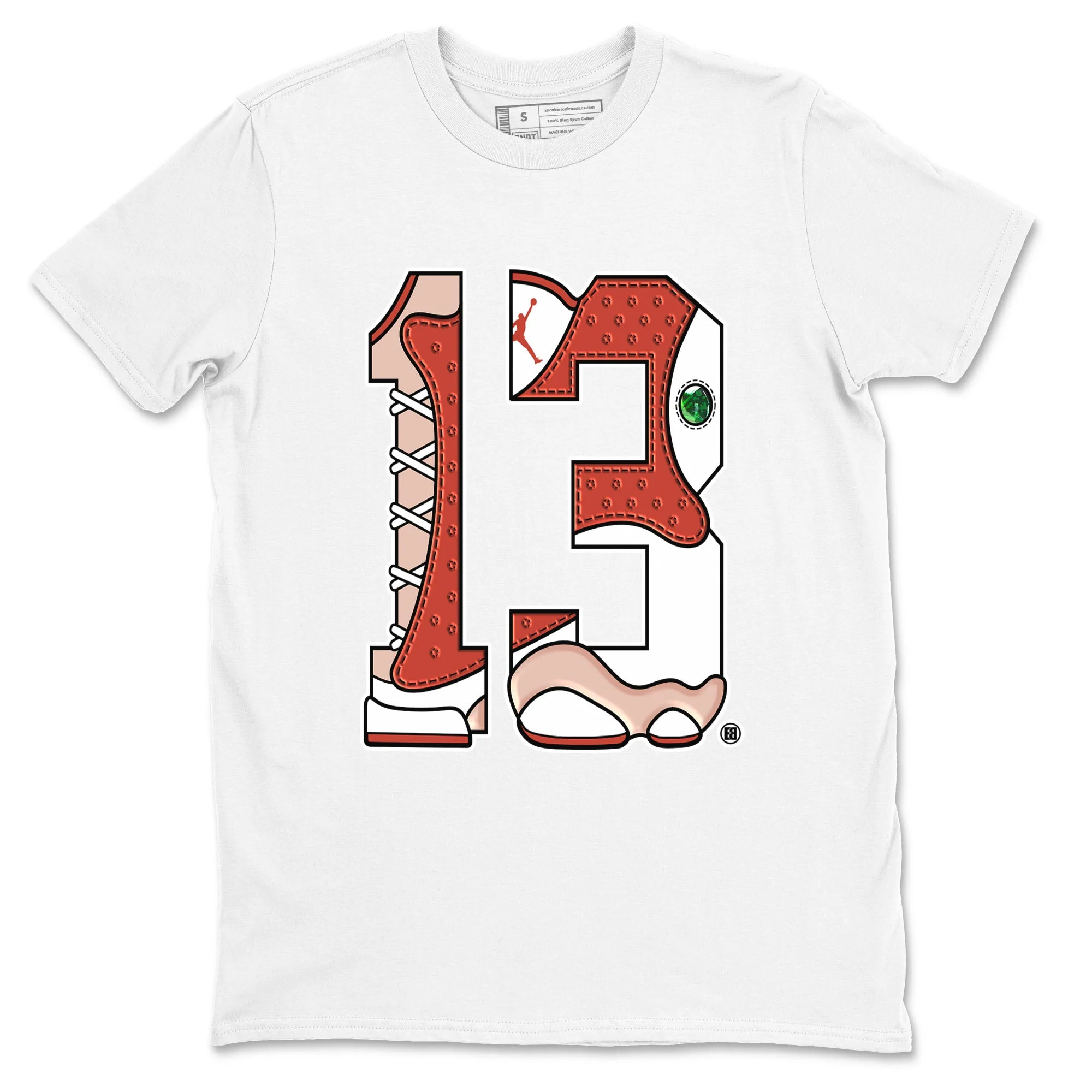 Number 13 Sneaker Tees - Air Jordan 13 Dune Red