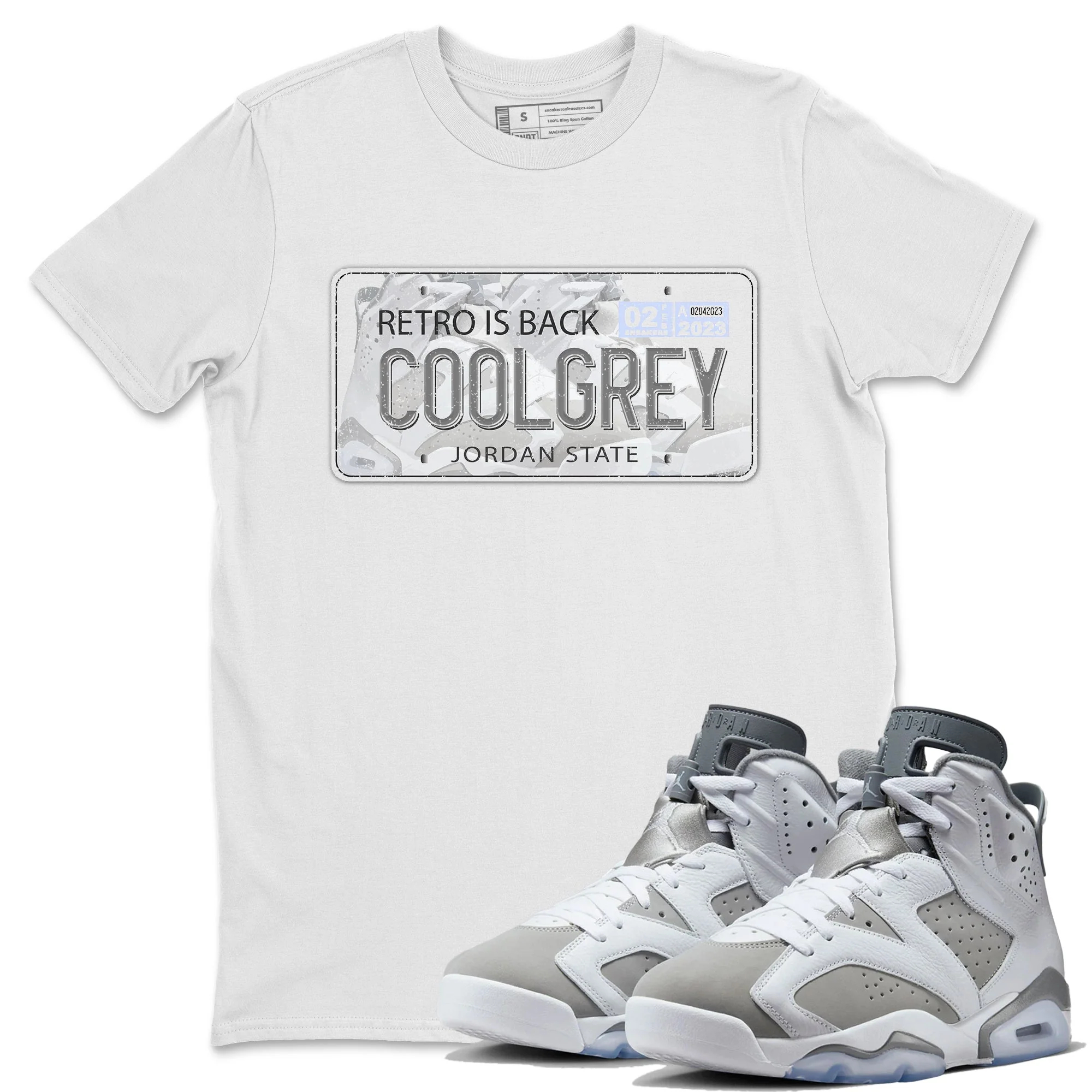 Jordan Plate Unisex Tops - Air Jordan 6 Cool Grey