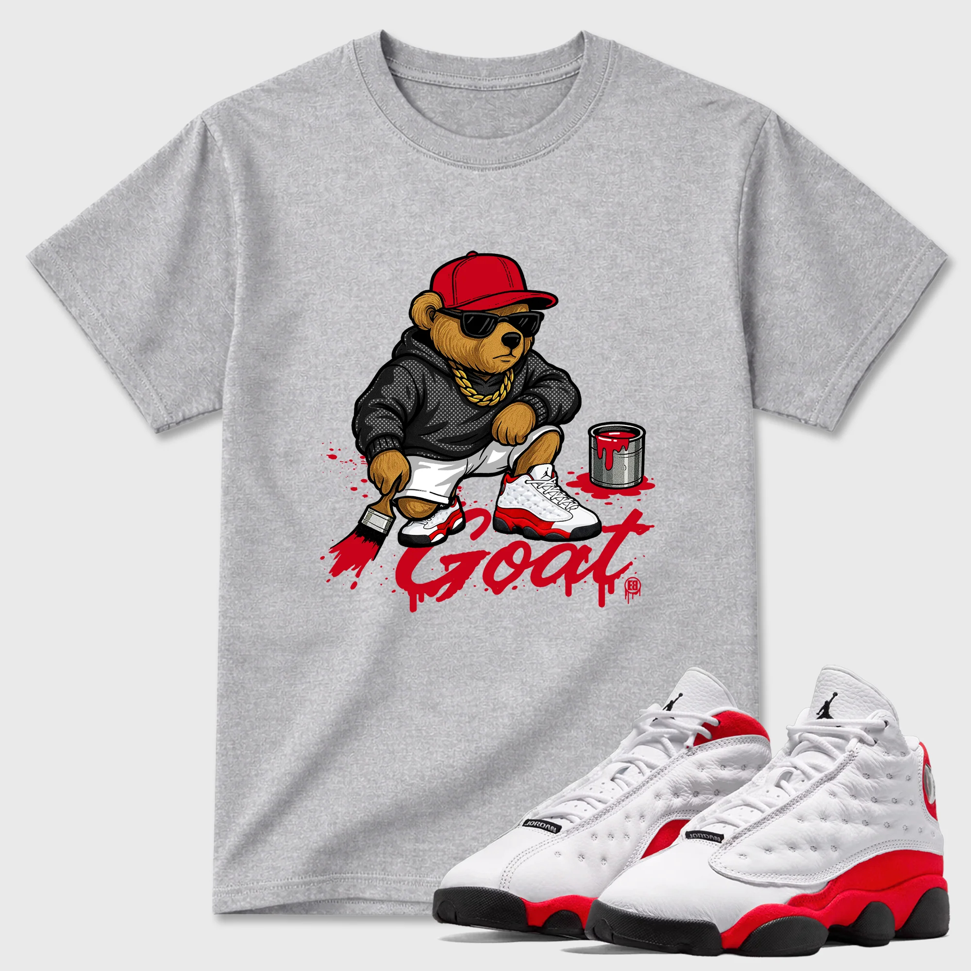 Drip The GOAT Sneaker Tees - Air Jordan 13 University Red