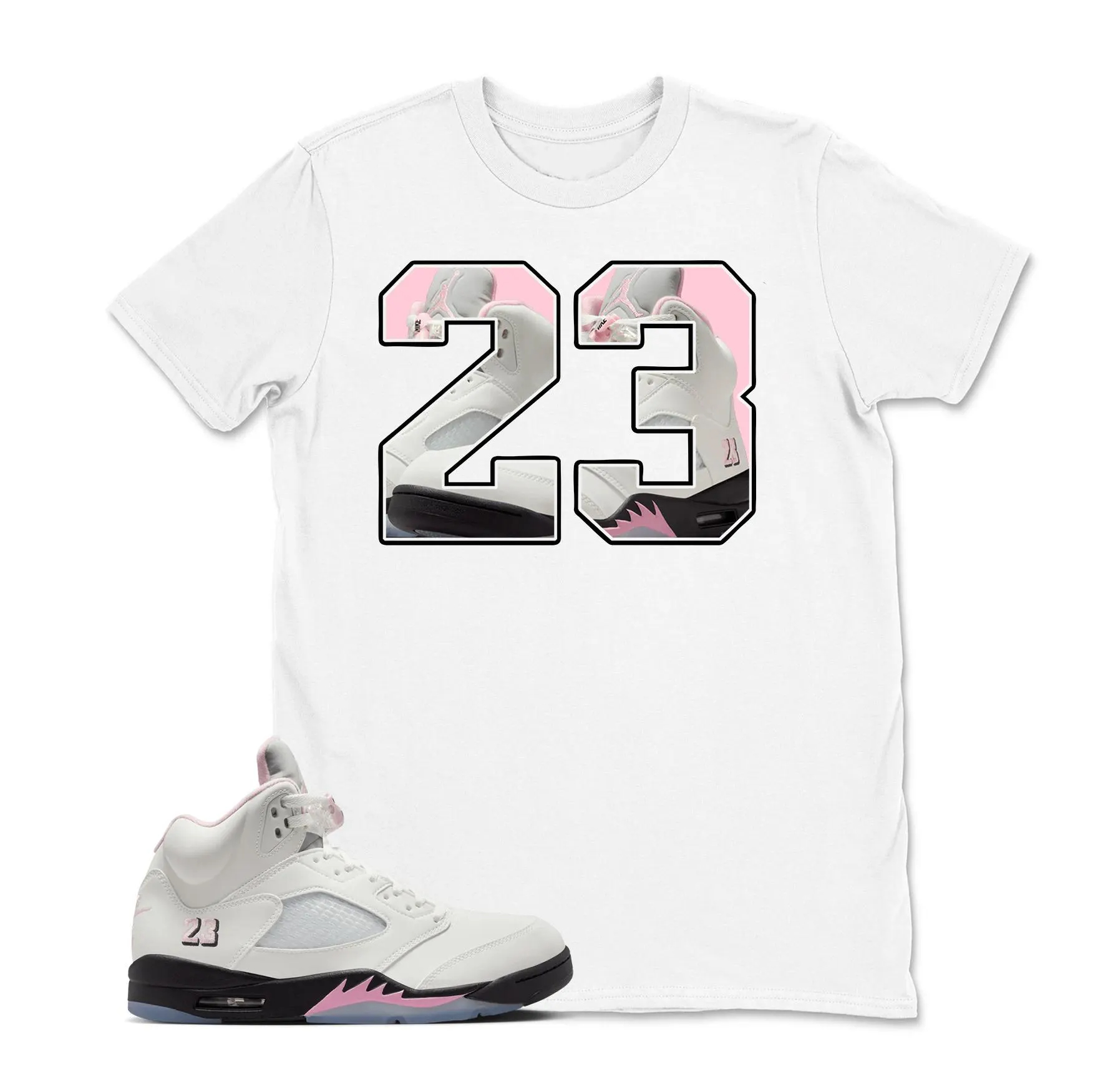 Jordan 5 Medium Soft Pink 35th Anniversary Matching Sneaker Tee Shirt, Sneakerhead Outfit Shirt