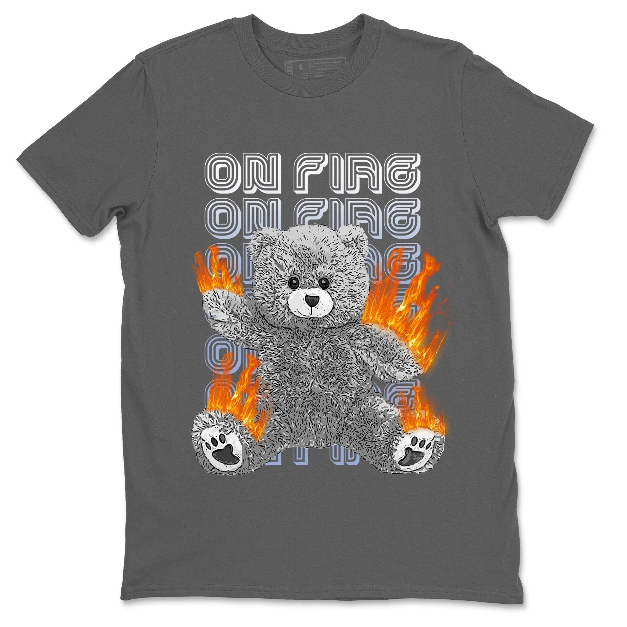 On Fire Bear Unisex Tops - Air Jordan 6 Cool Grey