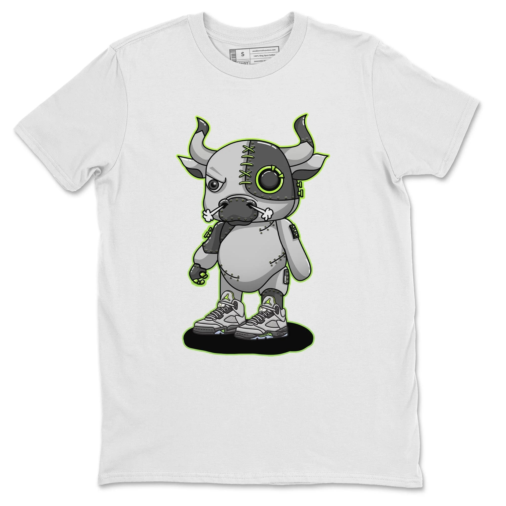Cyborg Bull Unisex Tops - Air Jordan 5 Green Bean