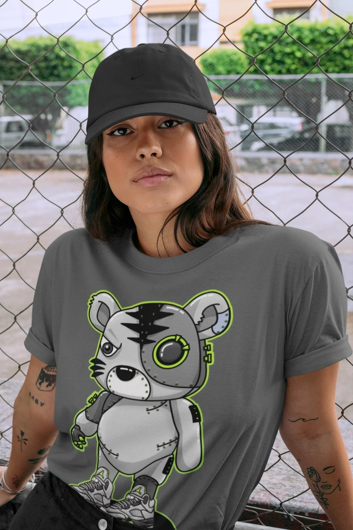 Cyborg Tiger Unisex Tops - Air Jordan 5 Green Bean