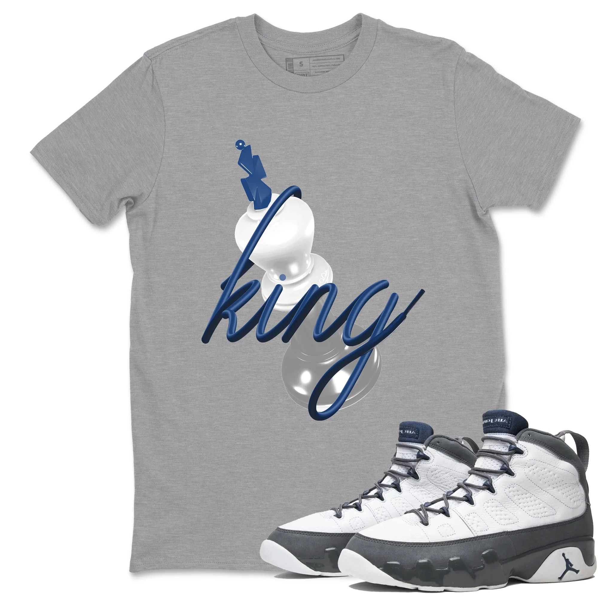 3D King Sneaker Tees - Air Jordan 9 Flint Grey