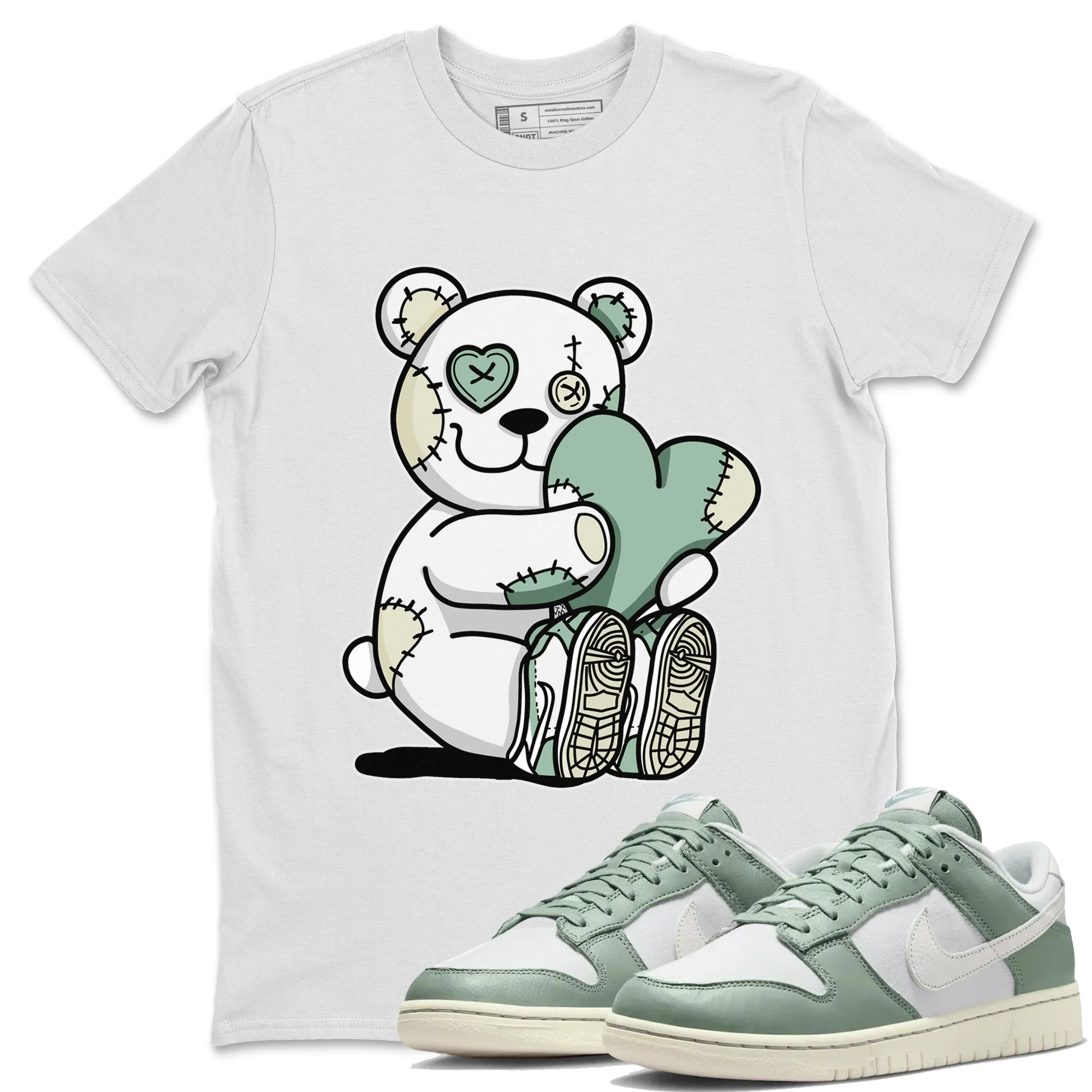 Hugging Bear Unisex Tops - Dunk Mica Green