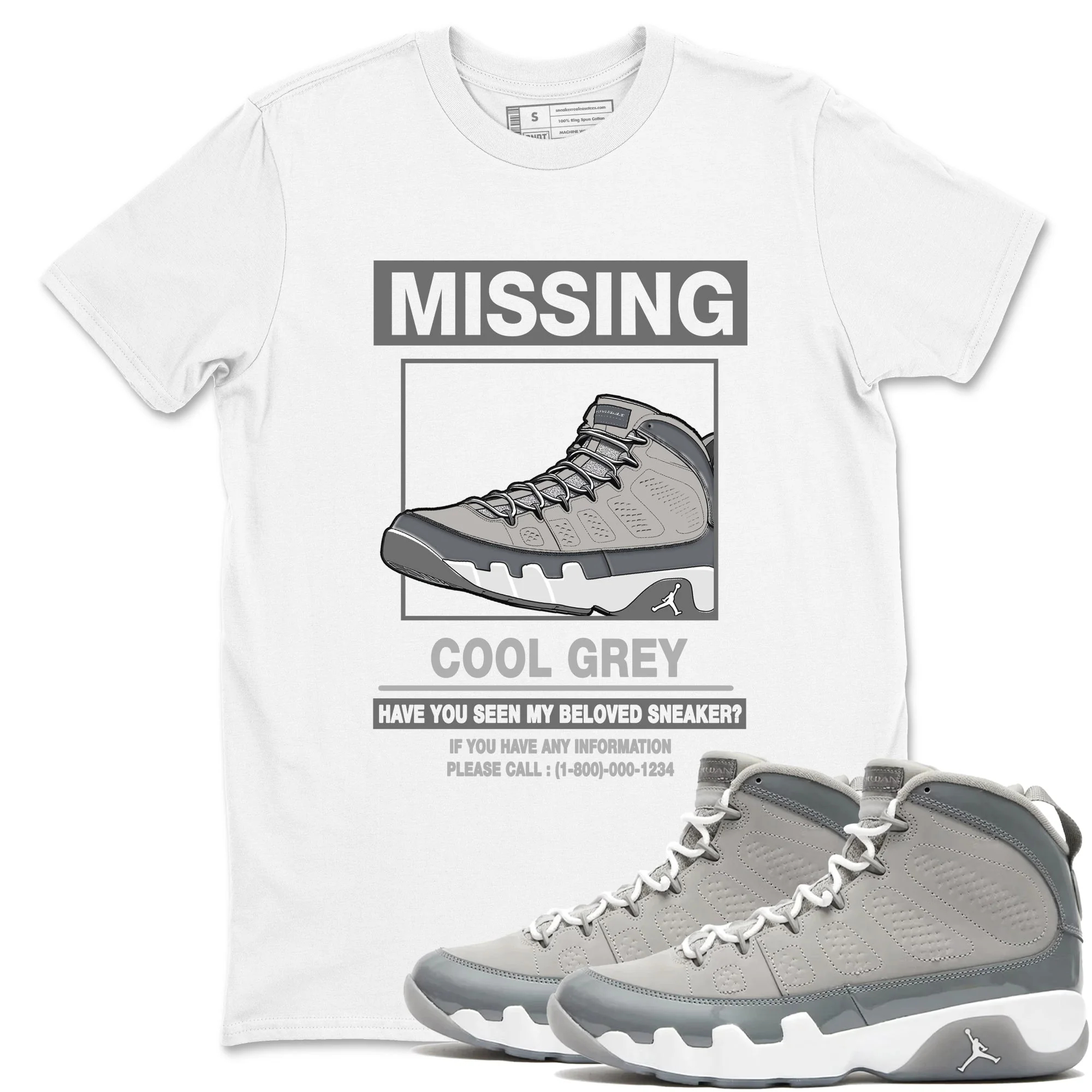 Missing Sneaker Sneaker Tees - Air Jordan 9 Cool Grey