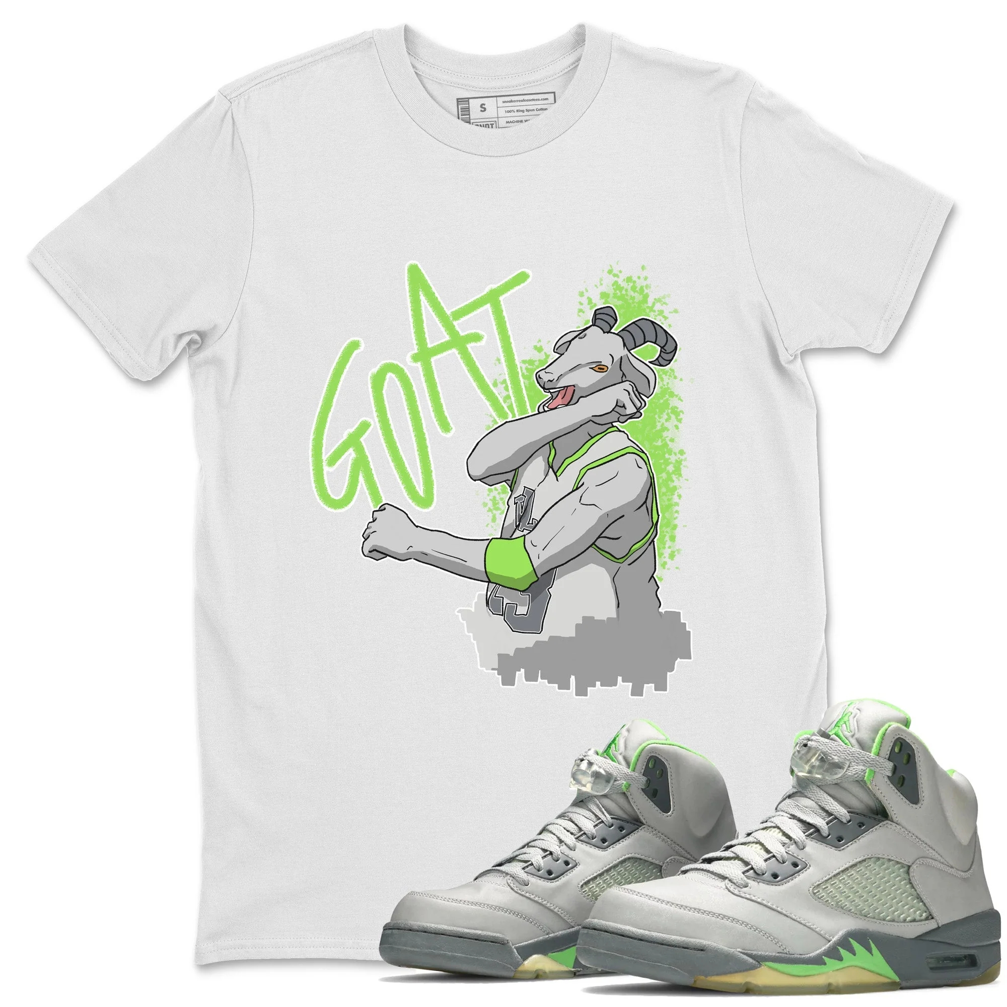 Screaming Goat Unisex Tops - Air Jordan 5 Green Bean