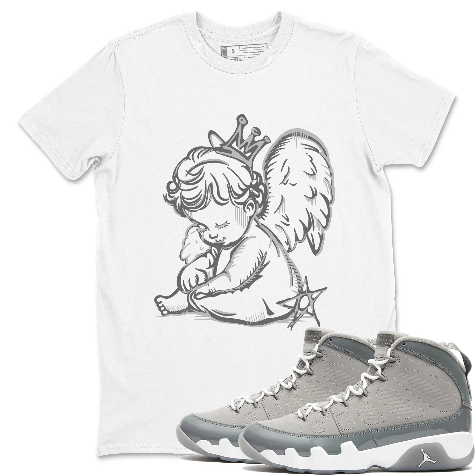 Neon Angel Sneaker Tees - Air Jordan 9 Cool Grey