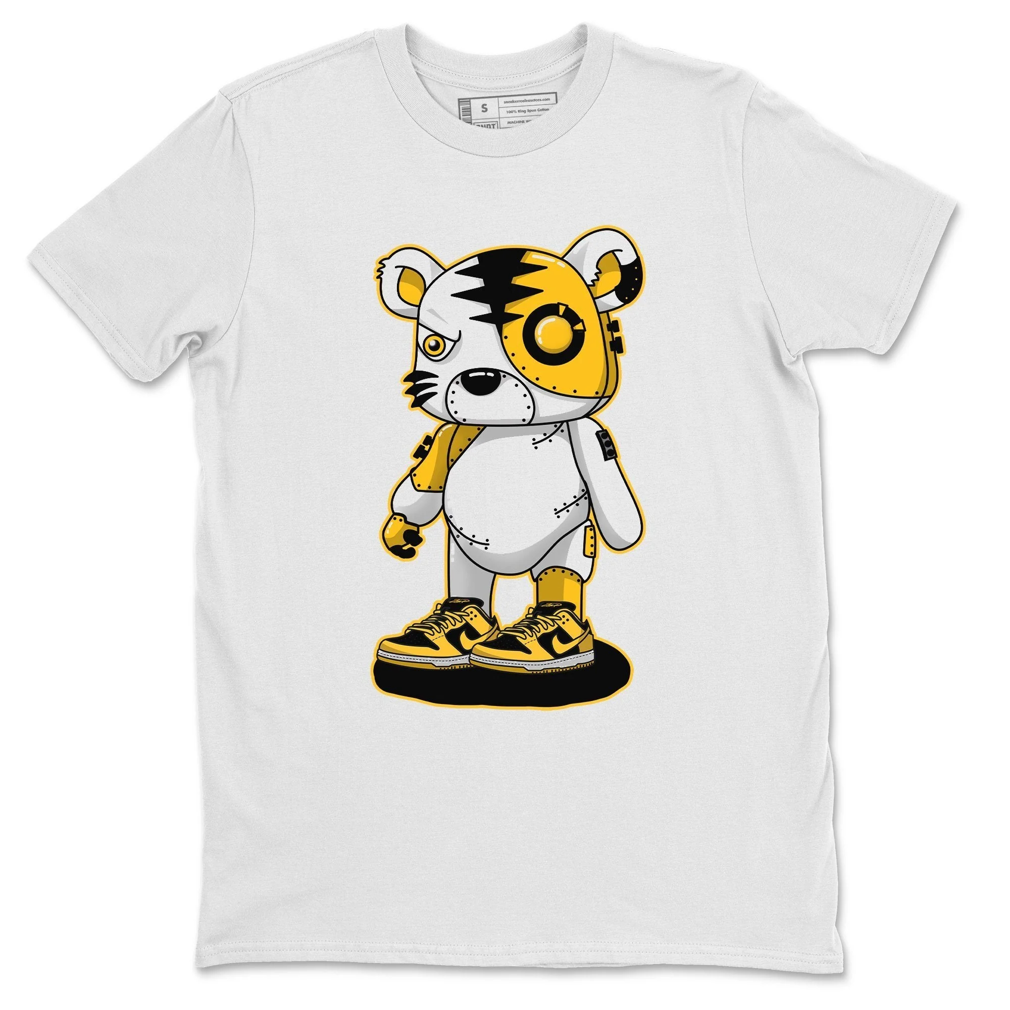 Cyborg Tiger Unisex Tops - Dunk Championship Goldenrod