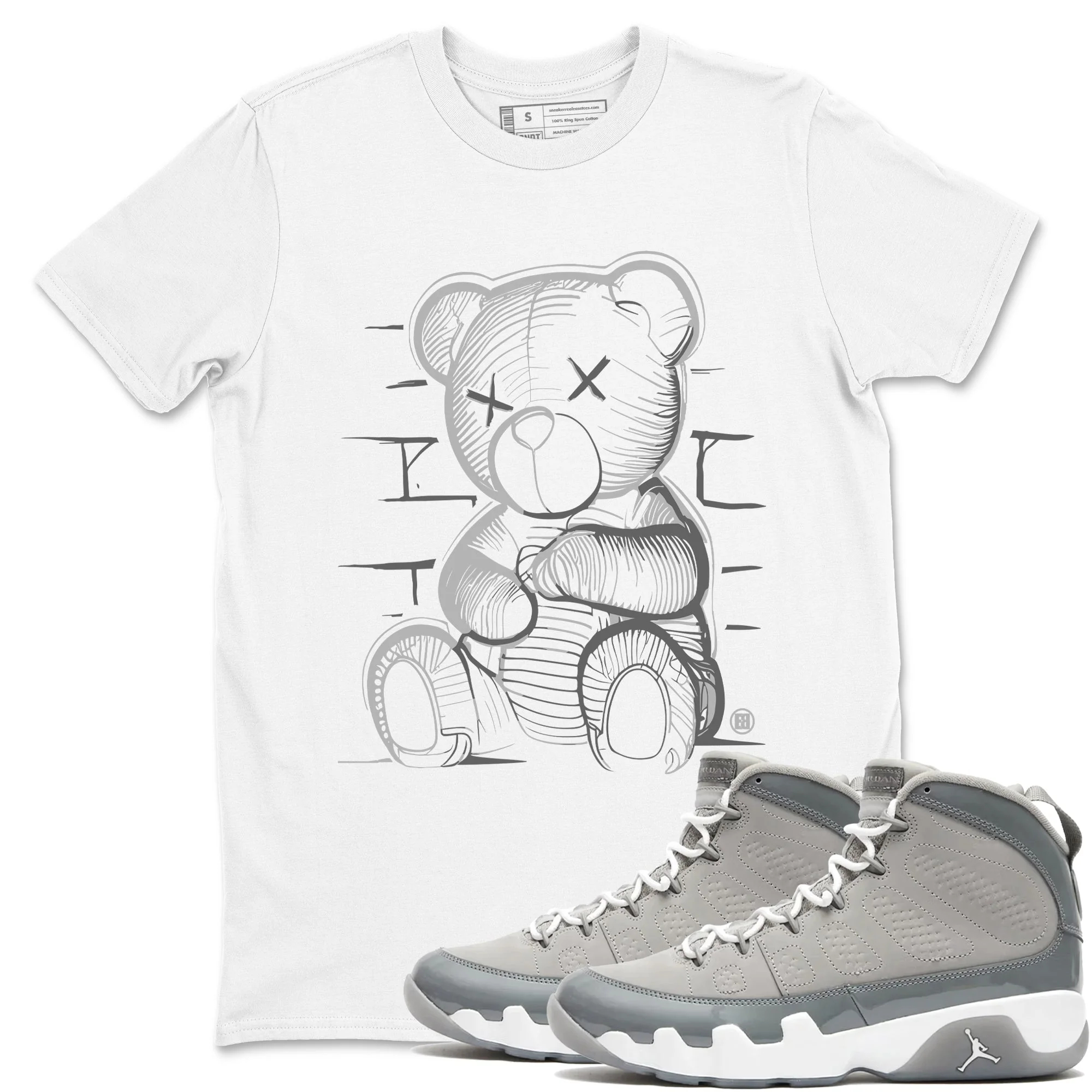 Neon Bear Sneaker Tees - Air Jordan 9 Cool Grey