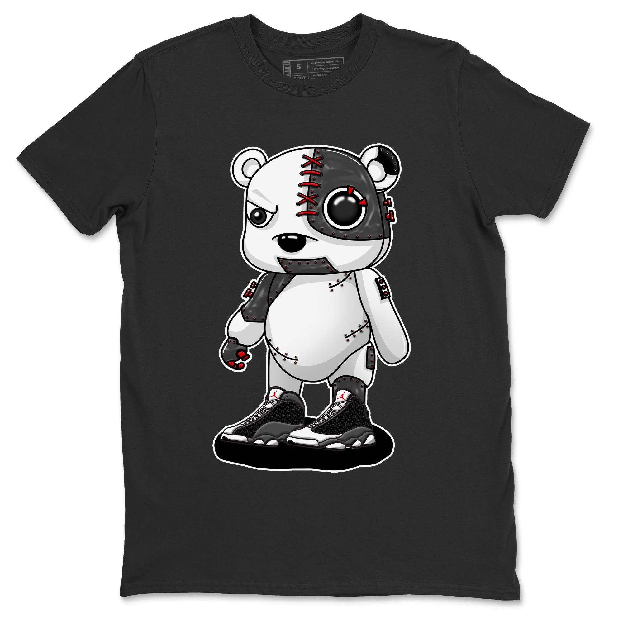 Cyborg Bear Unisex Tops - Air Jordan 13 Black Flint
