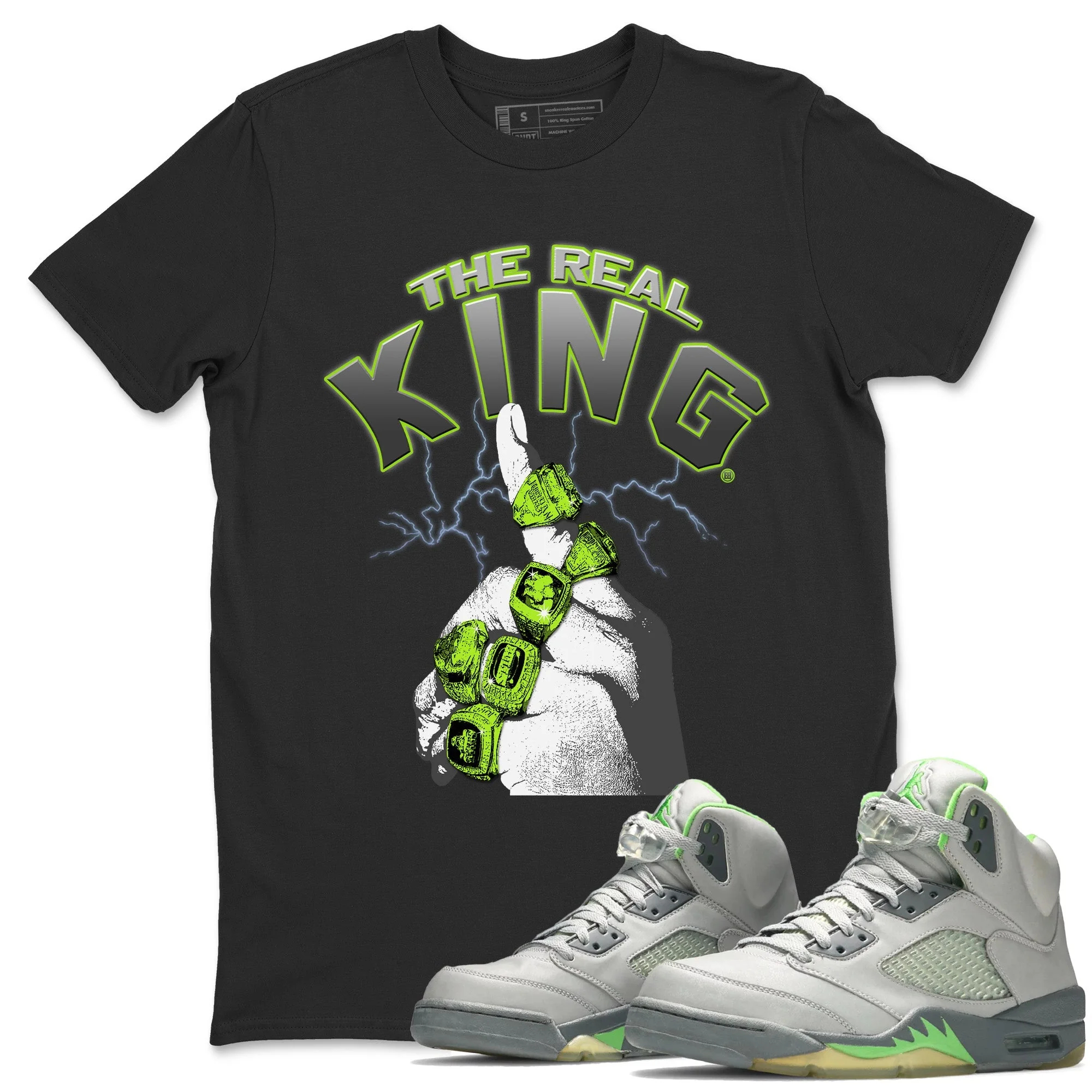 The Real King Unisex Tops - Air Jordan 5 Green Bean