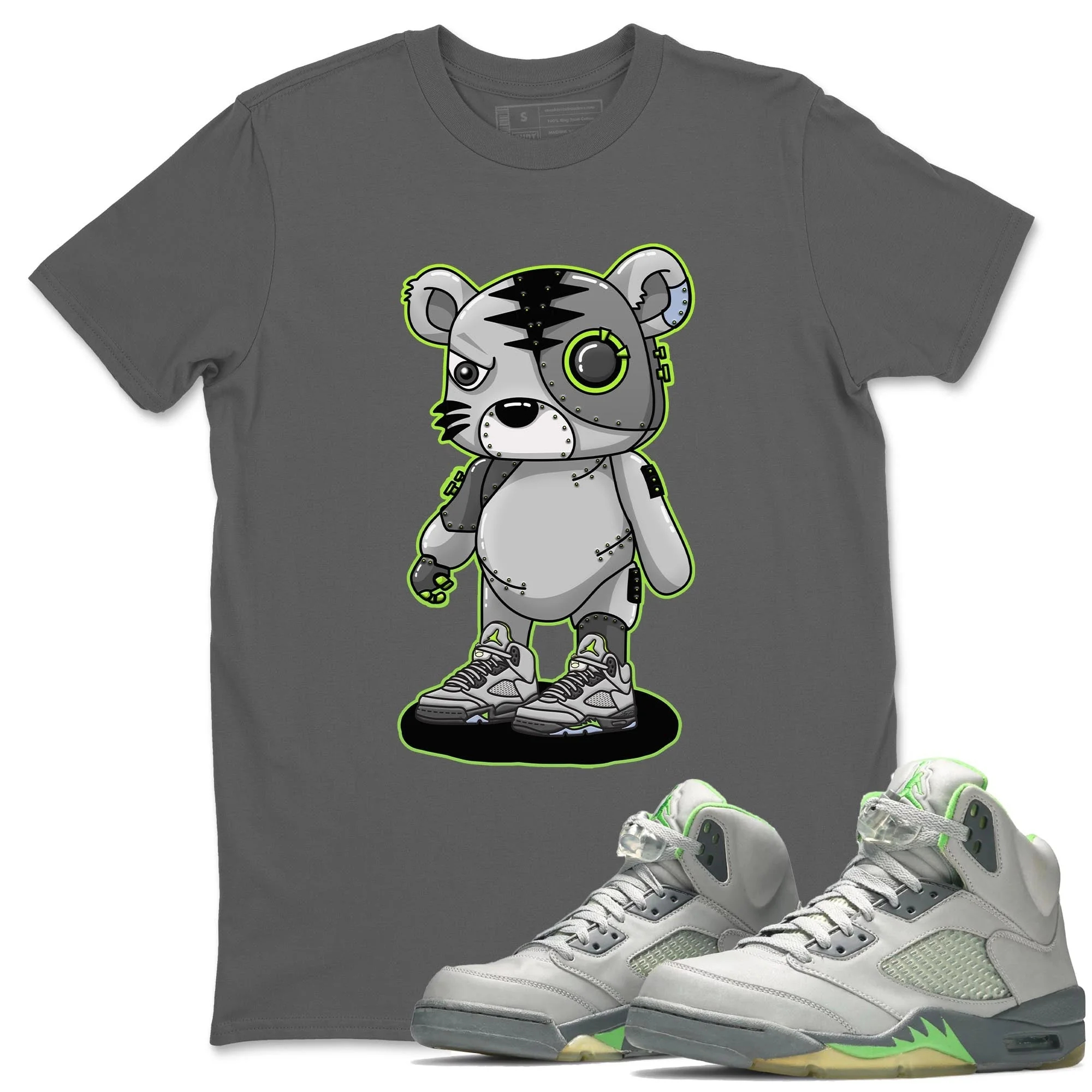 Cyborg Tiger Unisex Tops - Air Jordan 5 Green Bean