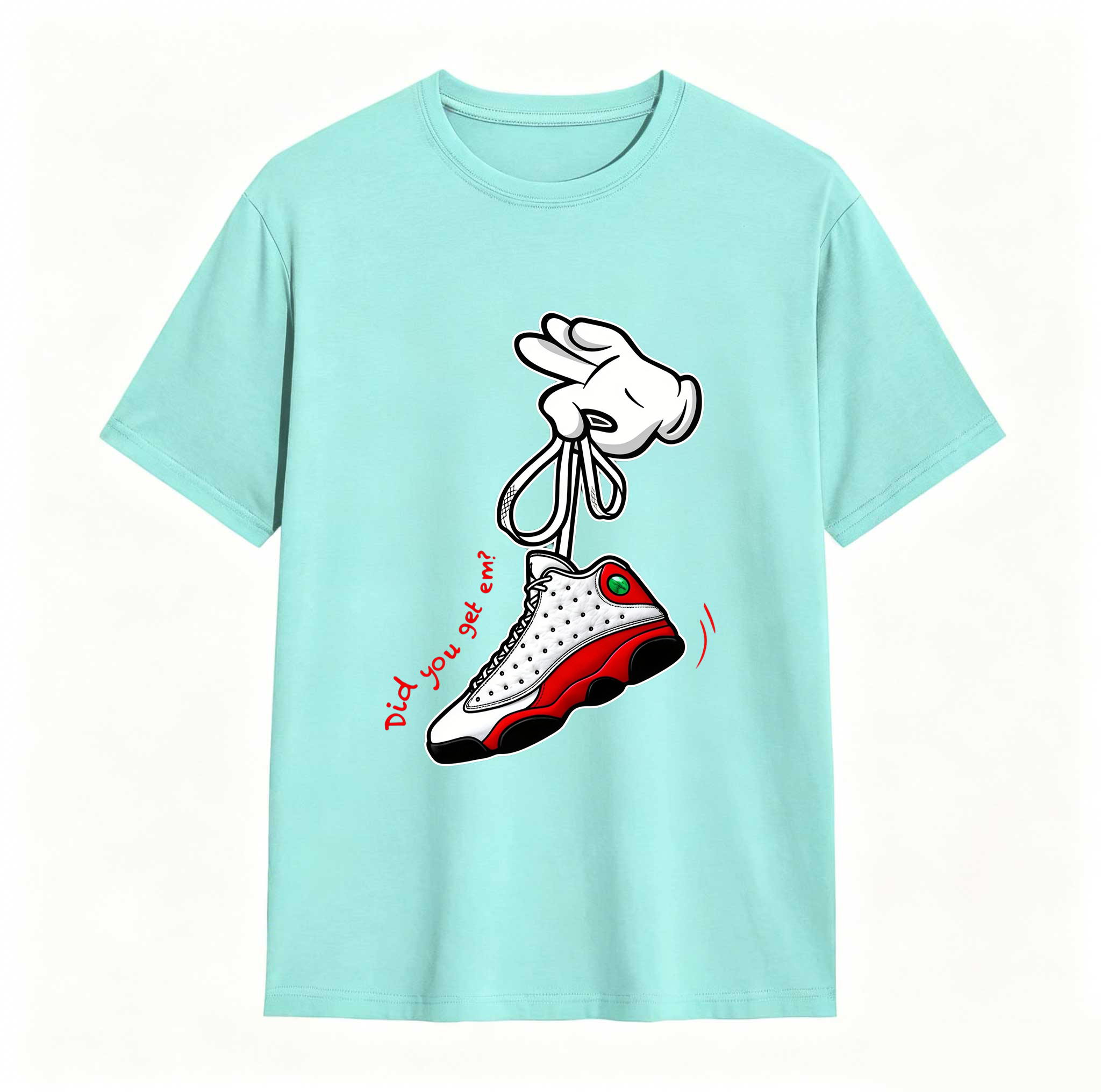 Cartoon Hands Sneaker Tees - Match Air Jordan 13 University Red