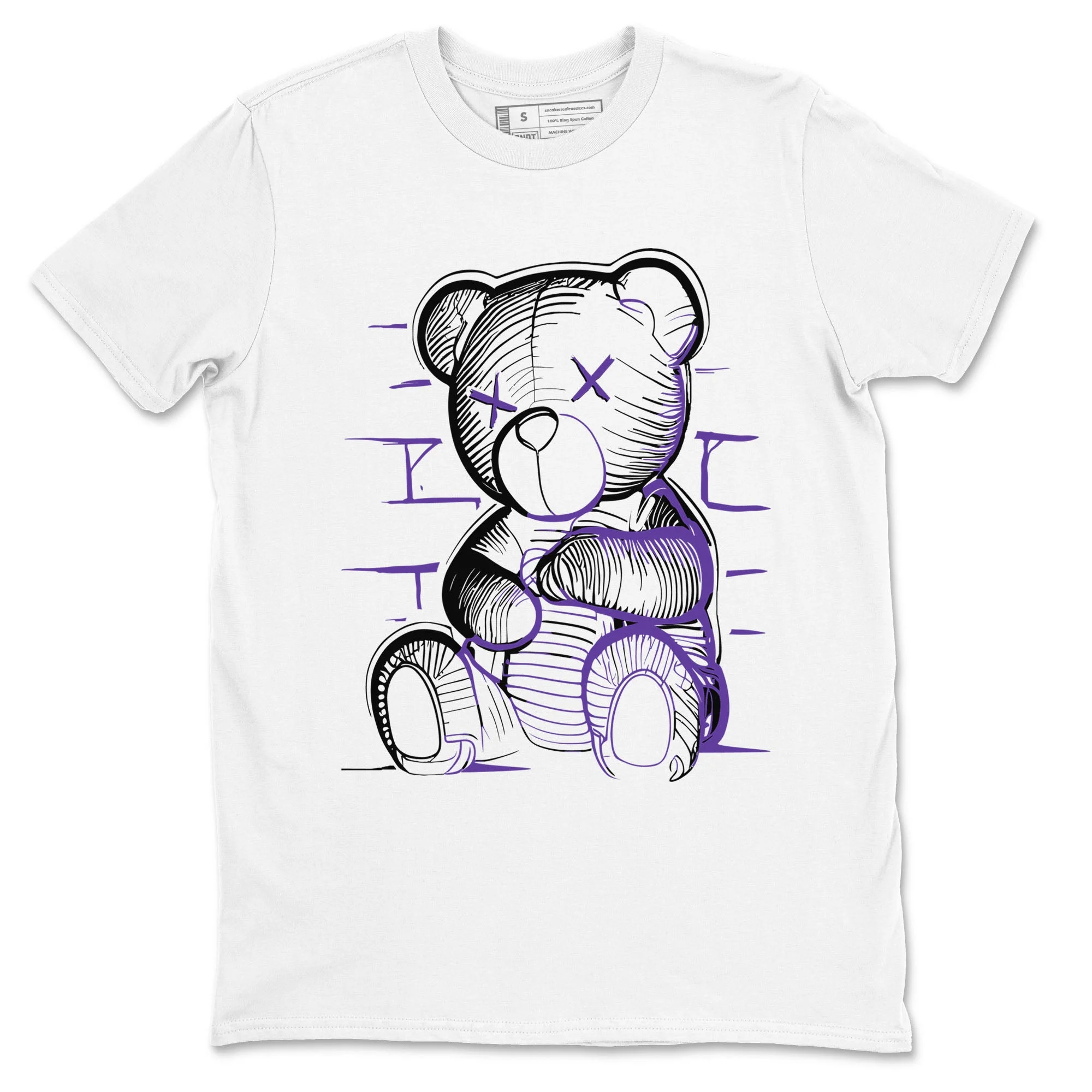 Neon Bear Sneaker Tees - Dunk Low Court Purple