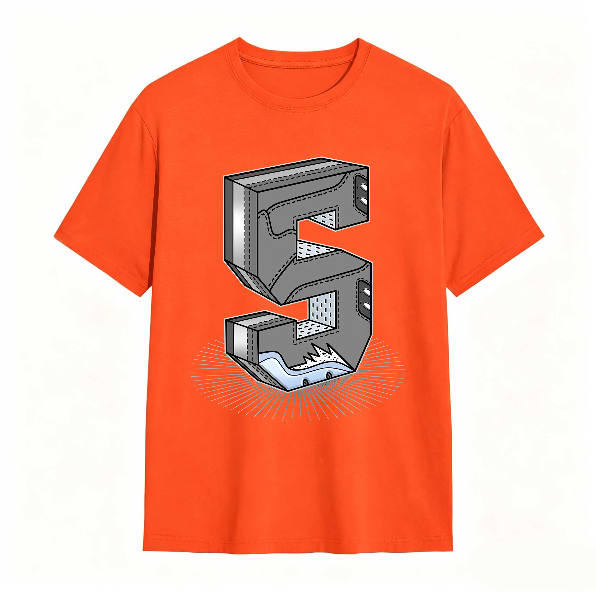Number Statue Sneaker Tees - Match Air Jordan 5 Wolf Grey