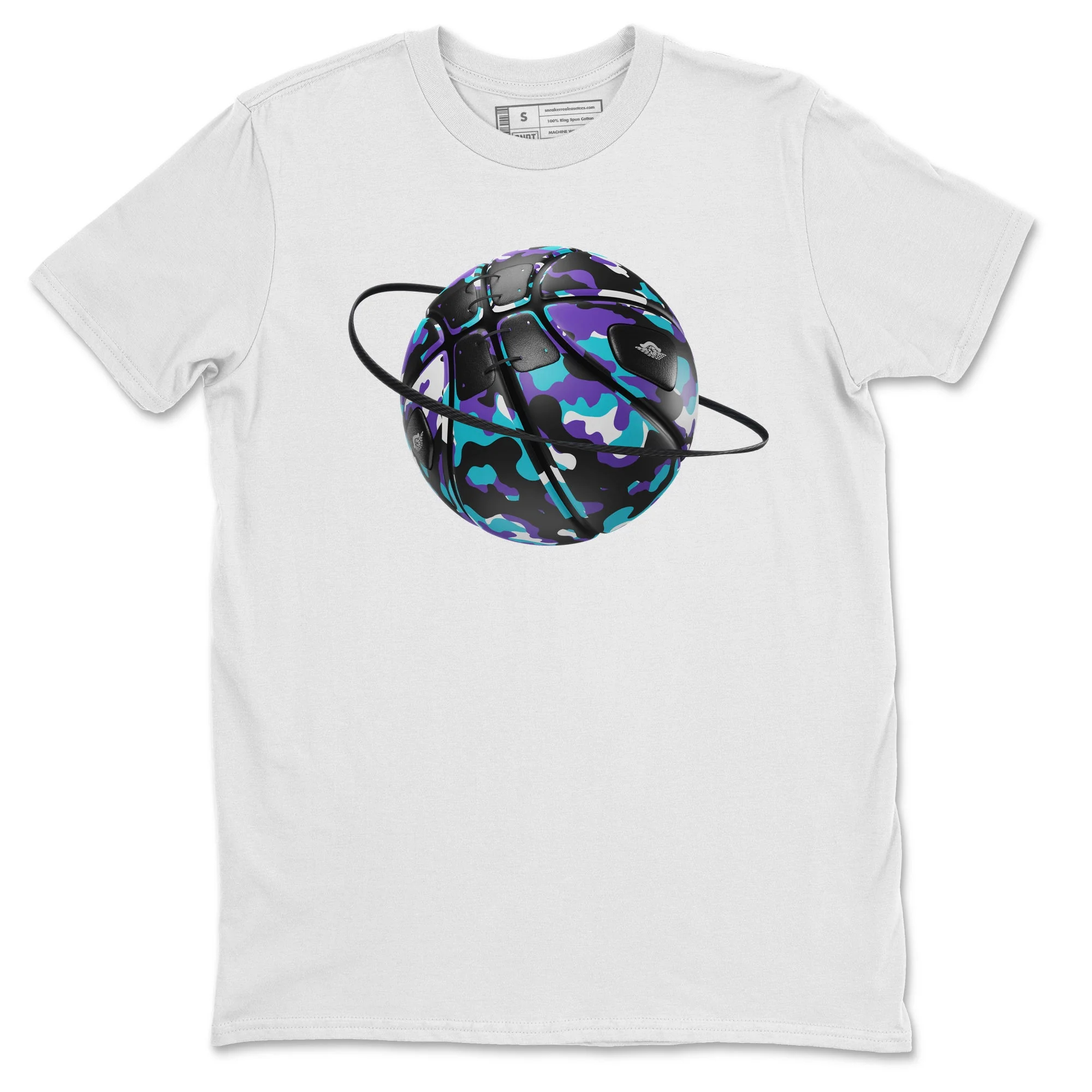 Camo Basketball Planet SNRT Sneaker Tee - Air Jordan 6 Aqua