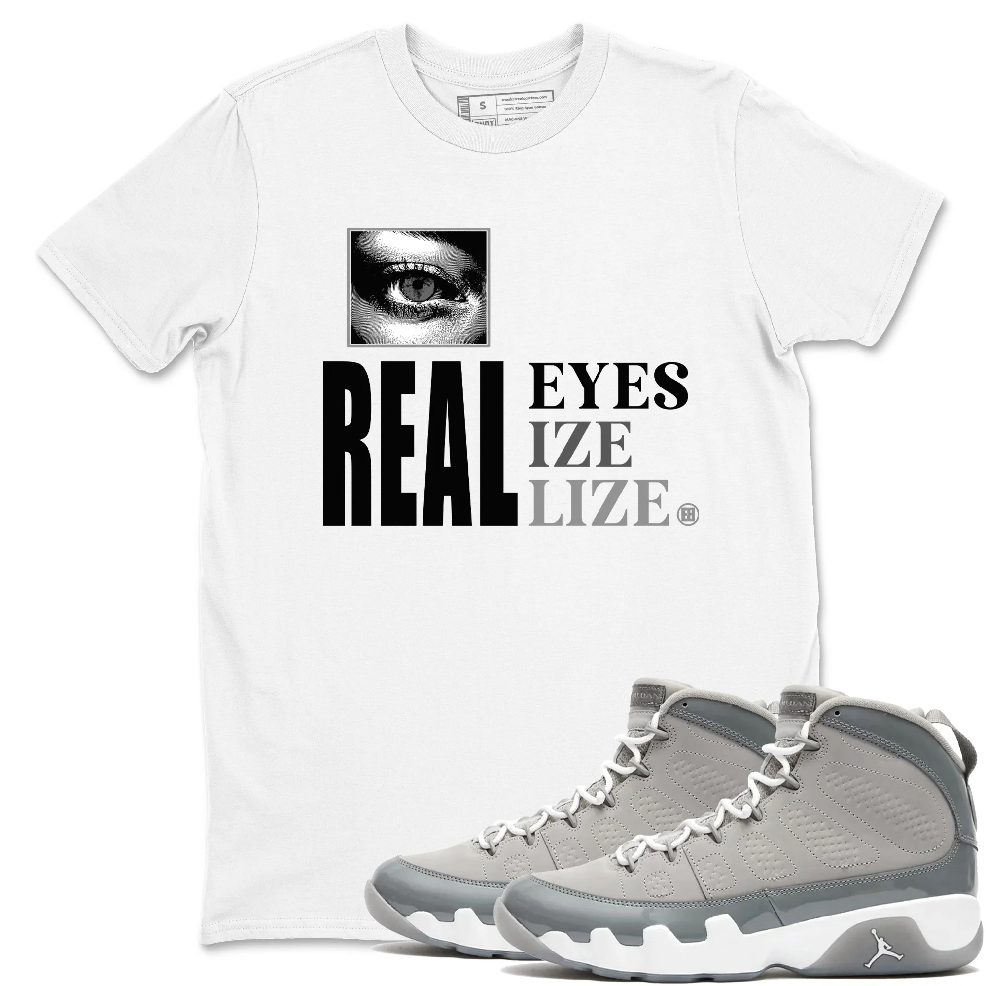 Real Eyes Sneaker Tees - Air Jordan 9 Cool Grey