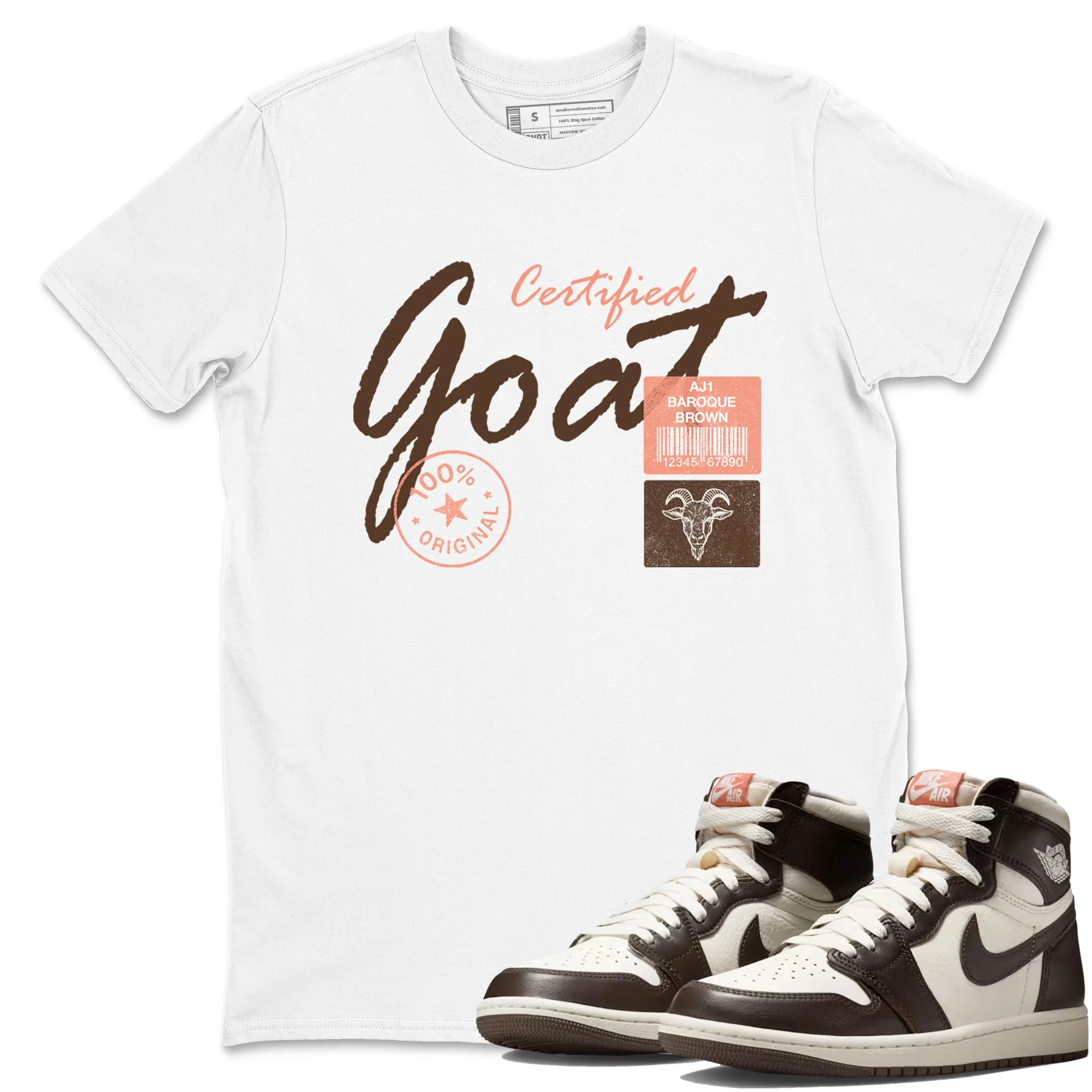 Certified Goat Sneaker Tees - Air Jordan 1 Baroque Brown