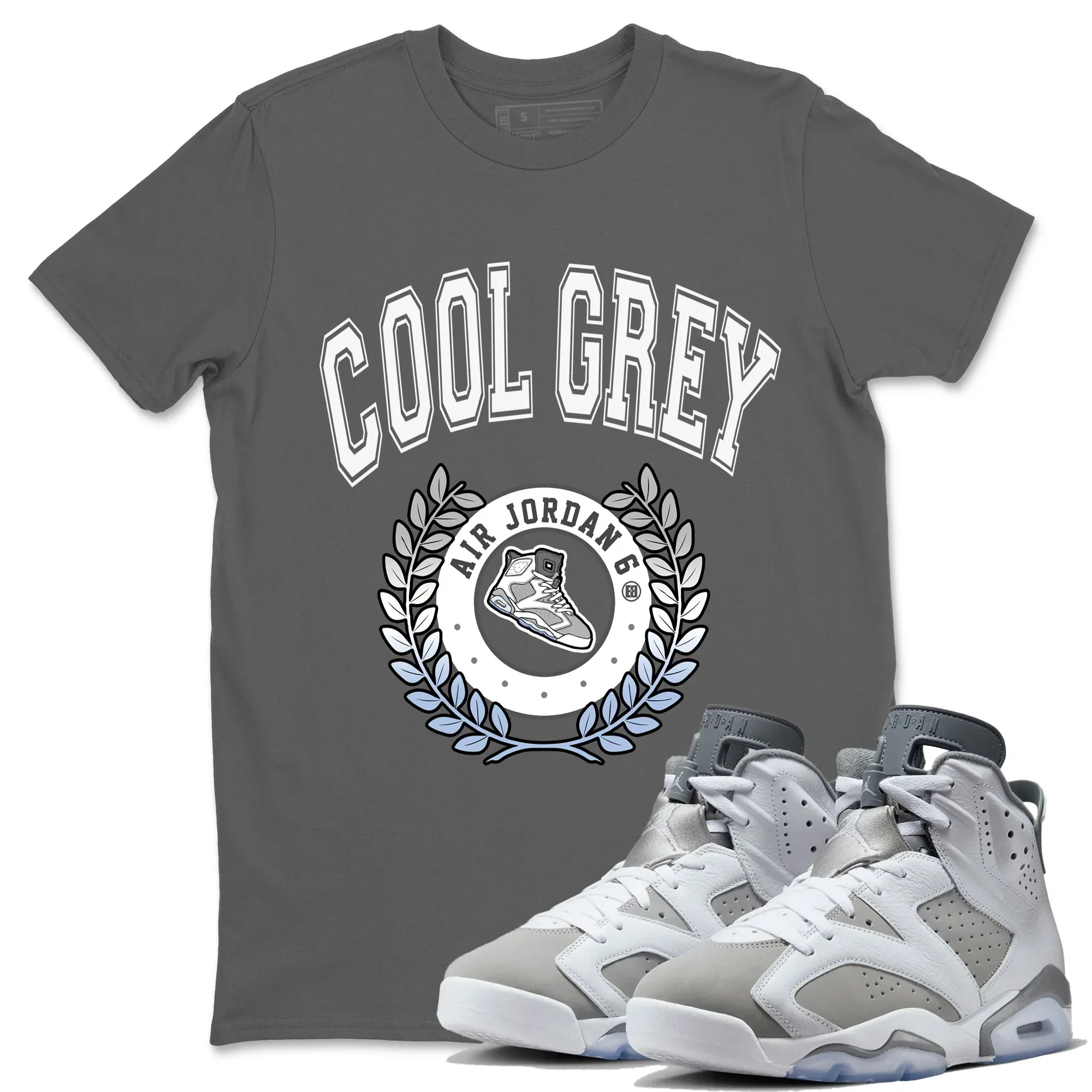 Sneaker Letter Unisex Tops - Air Jordan 6 Cool Grey