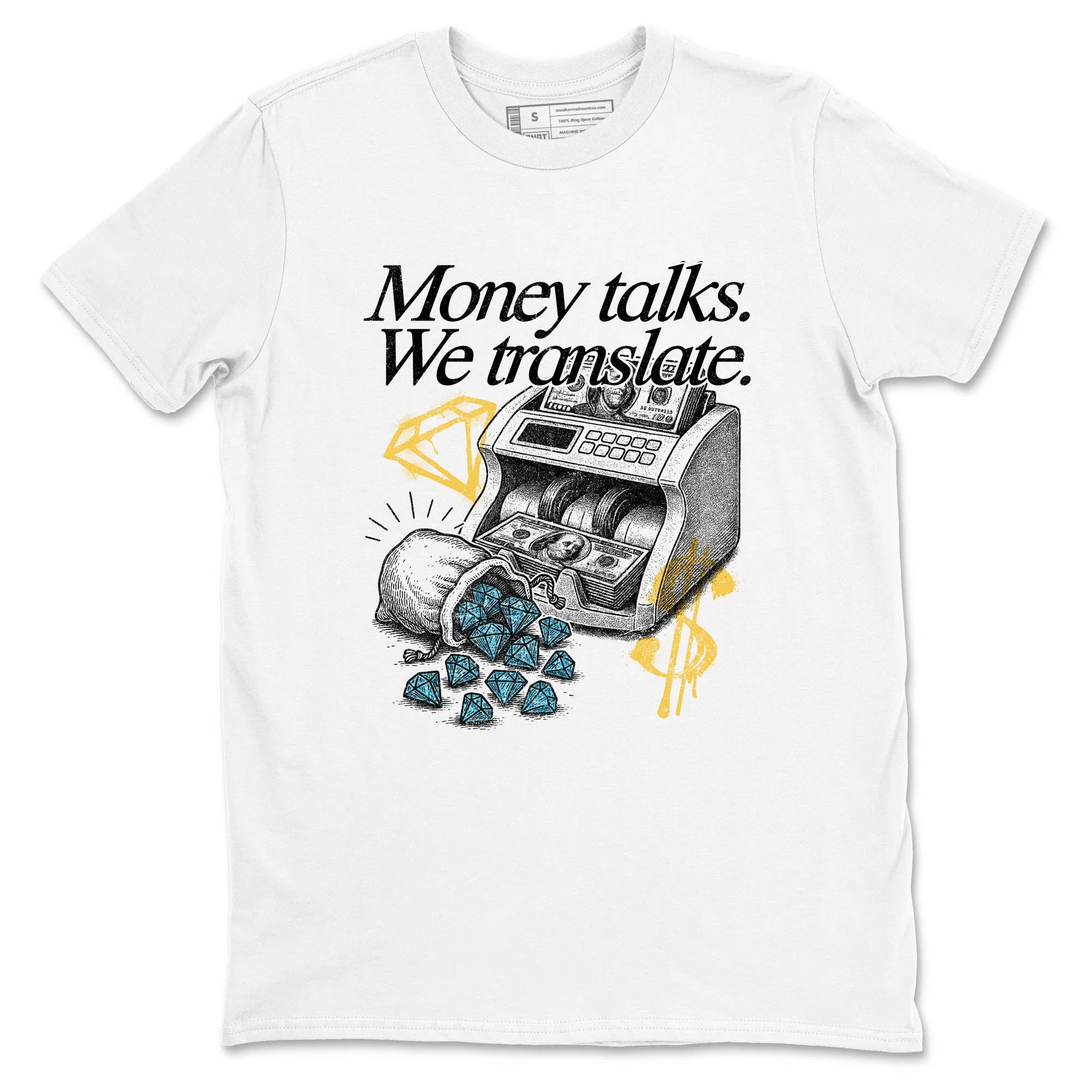 Money Talks We Translate Sneaker Tees - Air Jordan 11 Gamma