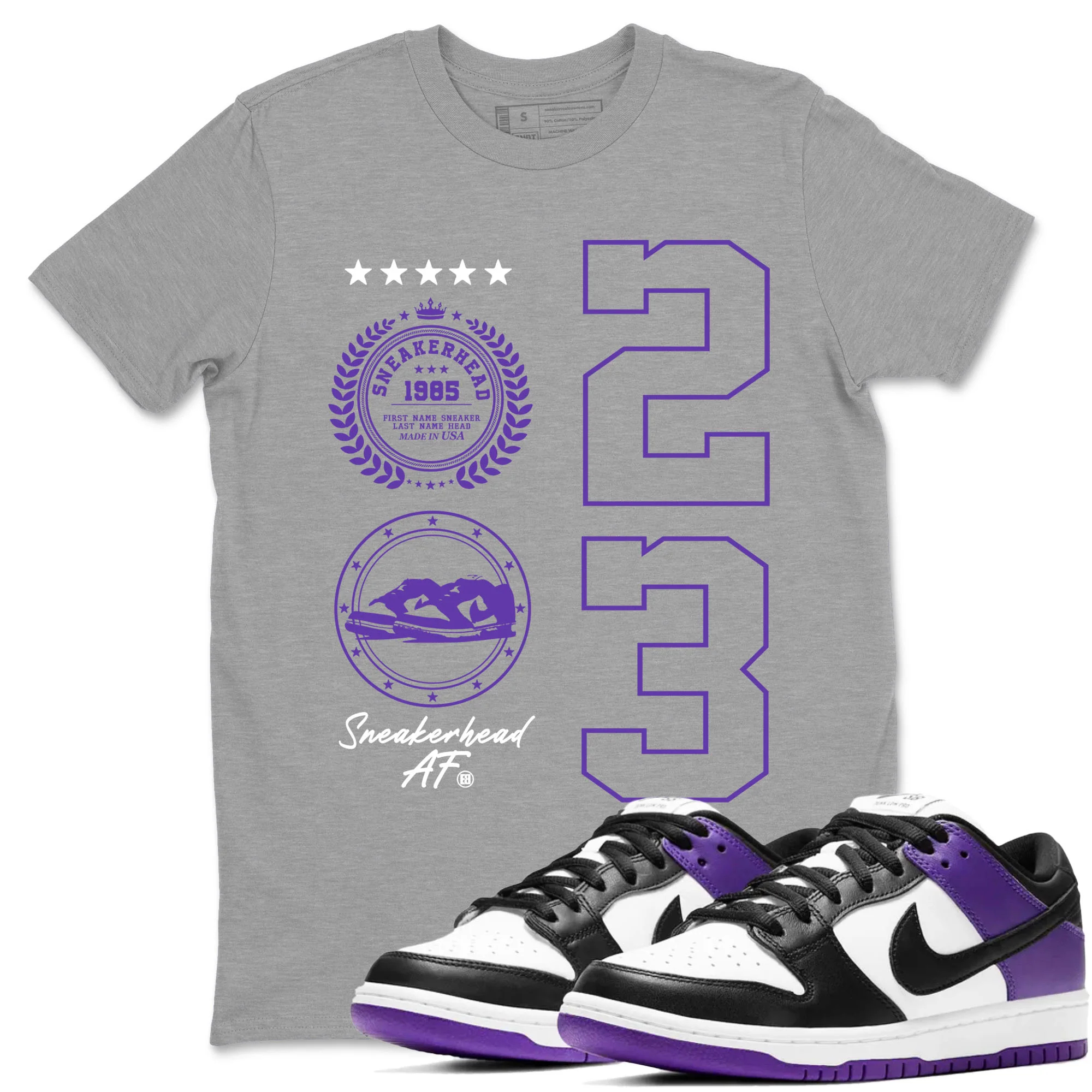 Sneaker Emblem Sneaker Tees - Dunk Low Court Purple