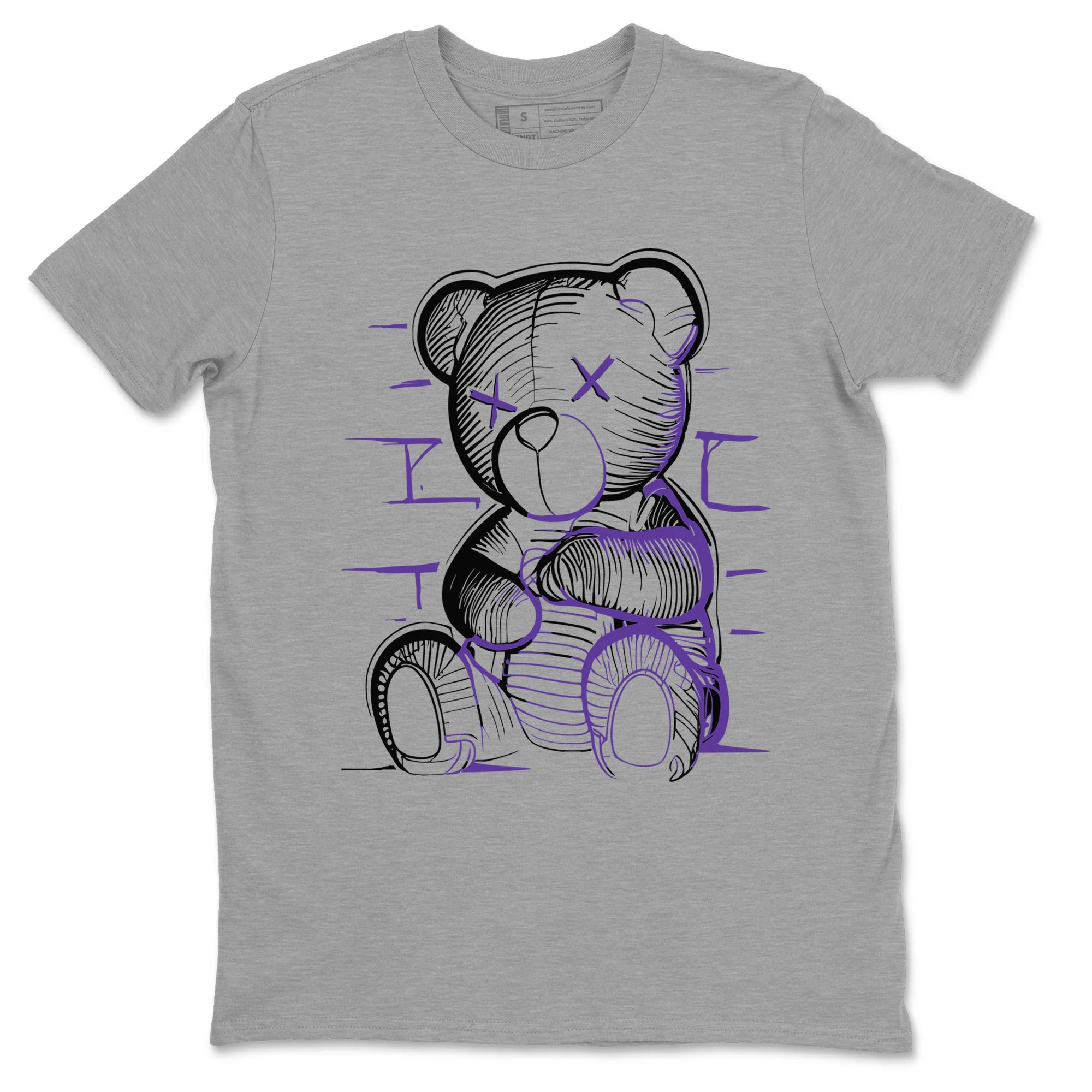 Neon Bear Sneaker Tees - Dunk Low Court Purple
