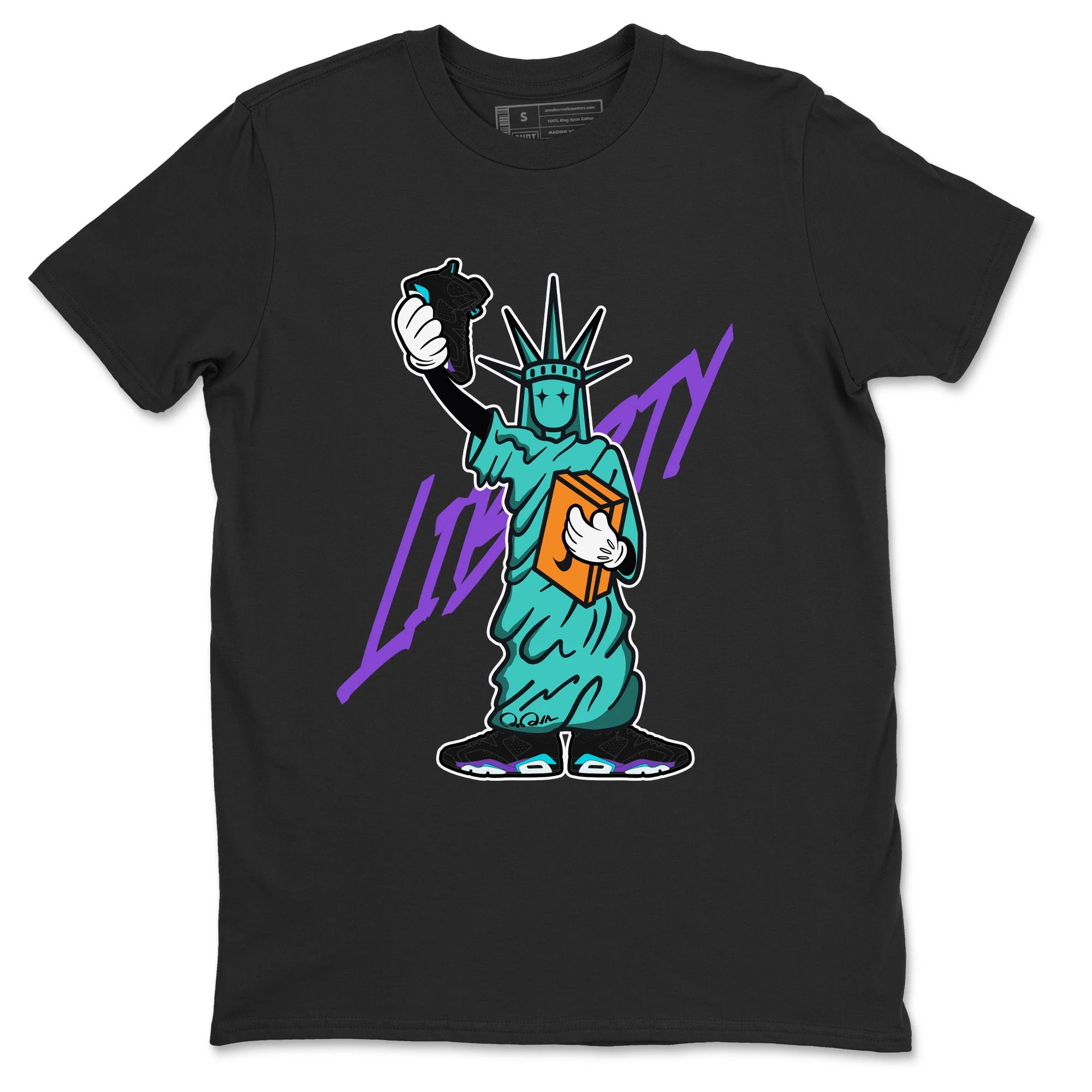 Statue Of Liberty Sneaker Tee - Air Jordan 6 Aqua