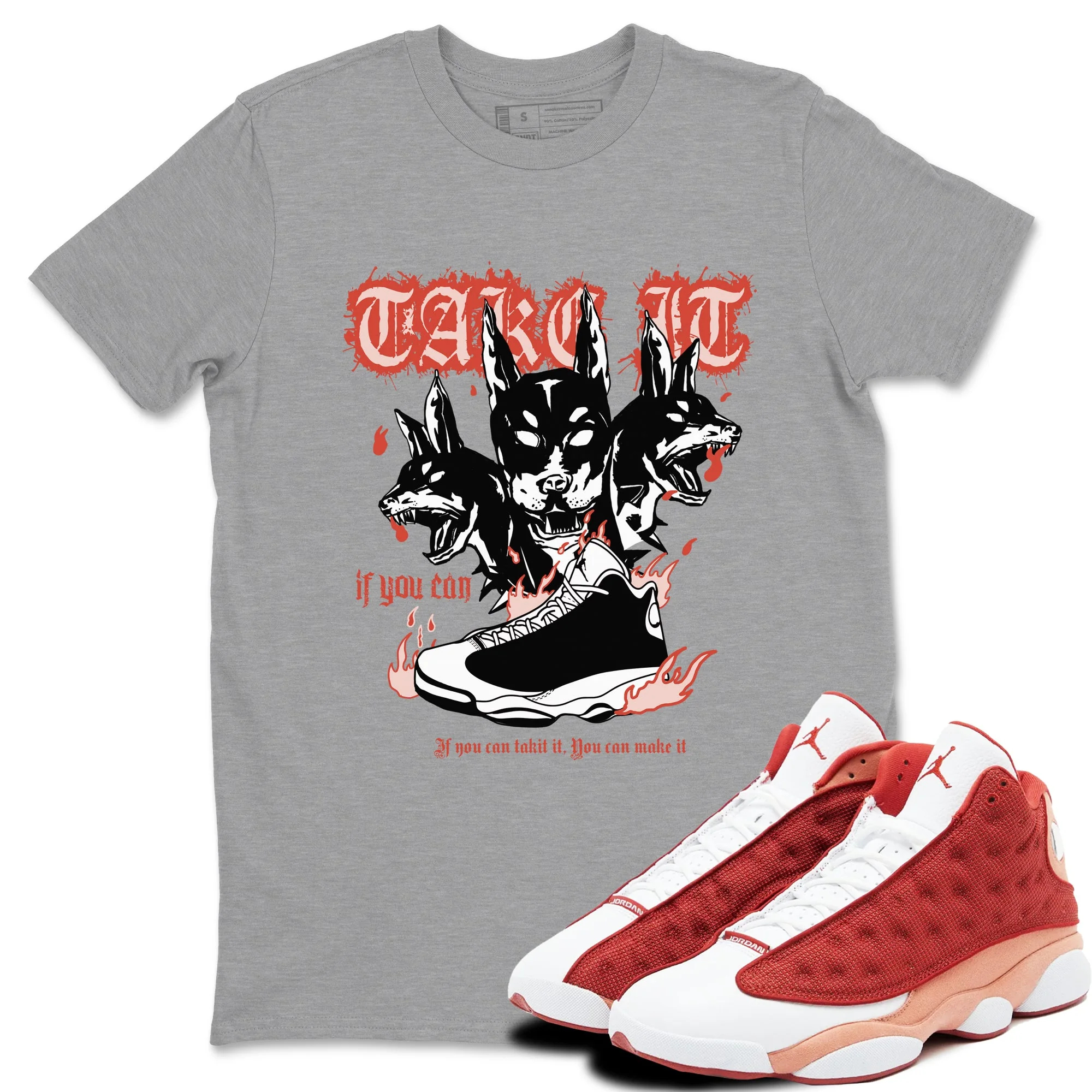 Hell Hounds Sneaker Tees - Air Jordan 13 Dune Red