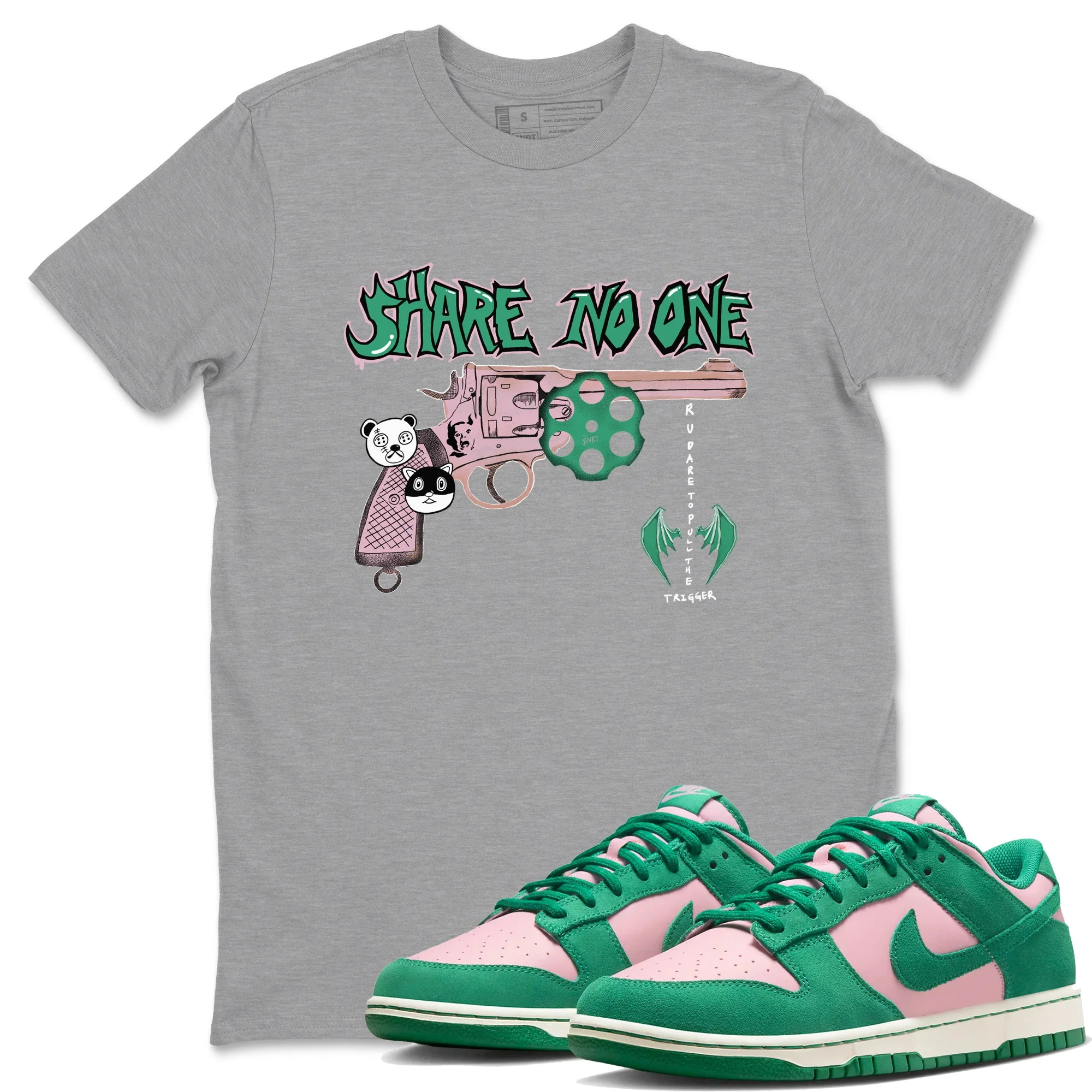 Share No One Sneaker Tees - Dunk Medium Soft Pink Malachite