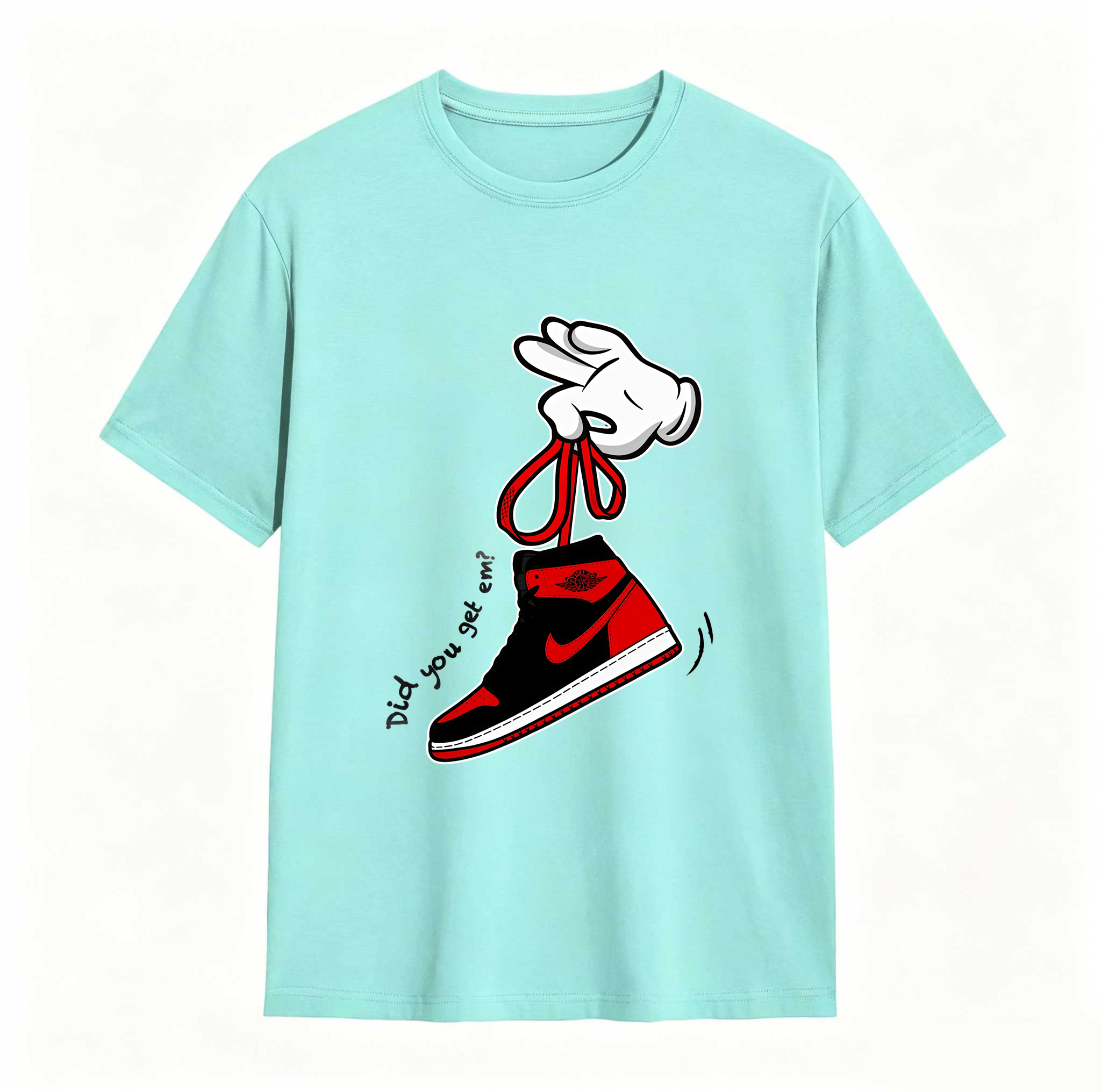 Cartoon Hands Sneaker Tees - Match Air Jordan 1 '85 Bred