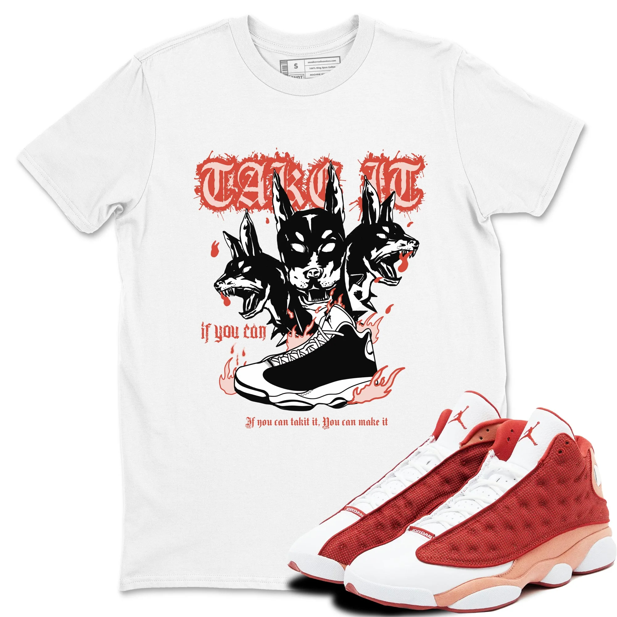 Hell Hounds Sneaker Tees - Air Jordan 13 Dune Red