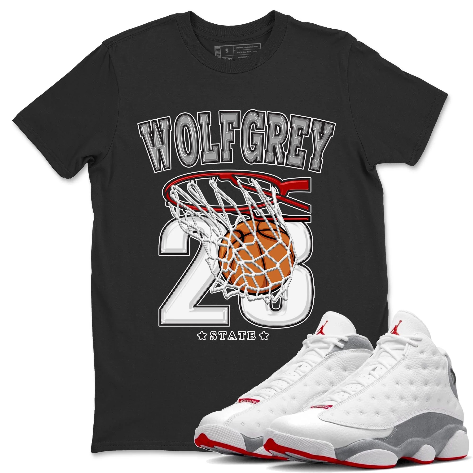 Basketball Unisex Tops - Air Jordan 13 Wolf Grey