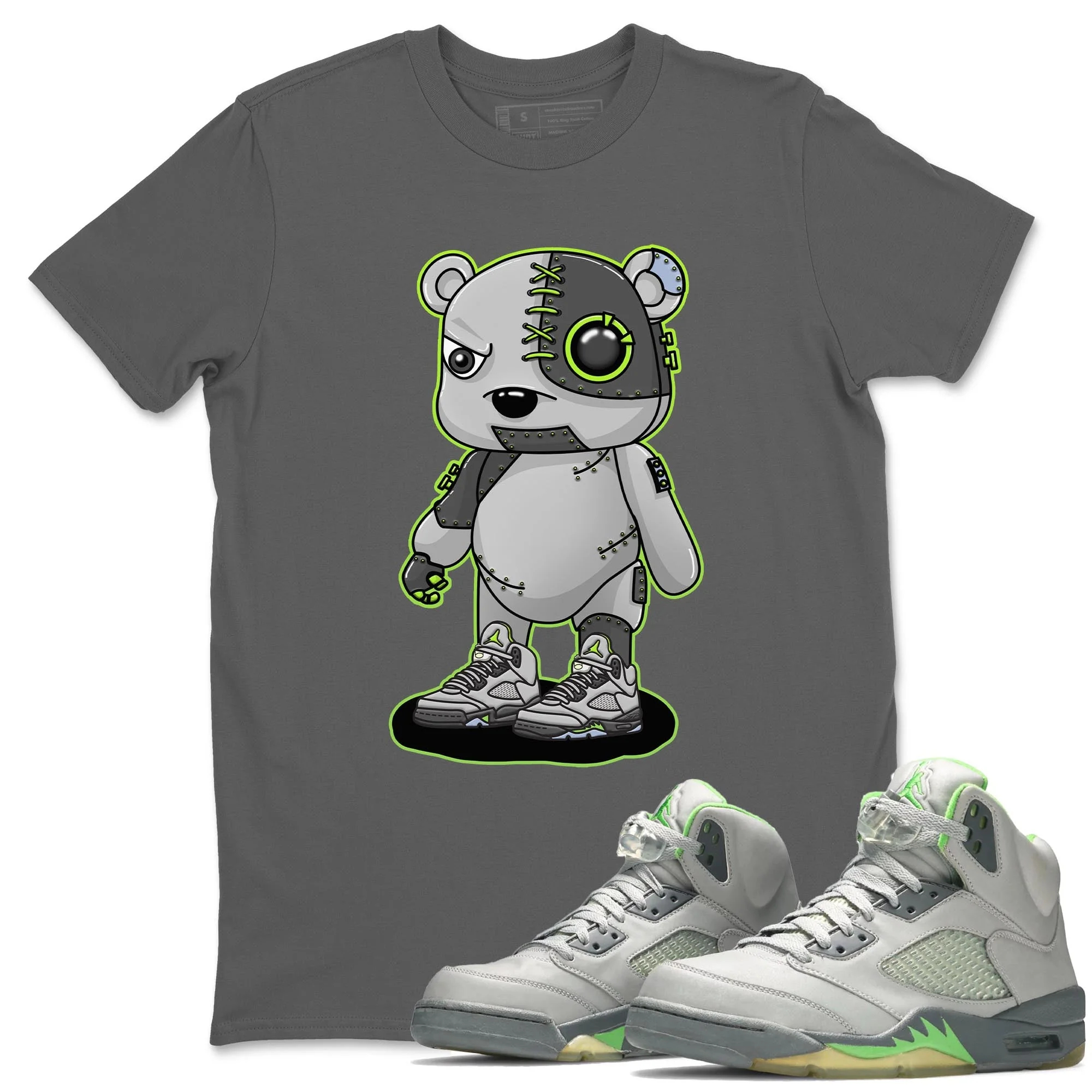 Cyborg Bear Unisex Tops - Air Jordan 5 Green Bean