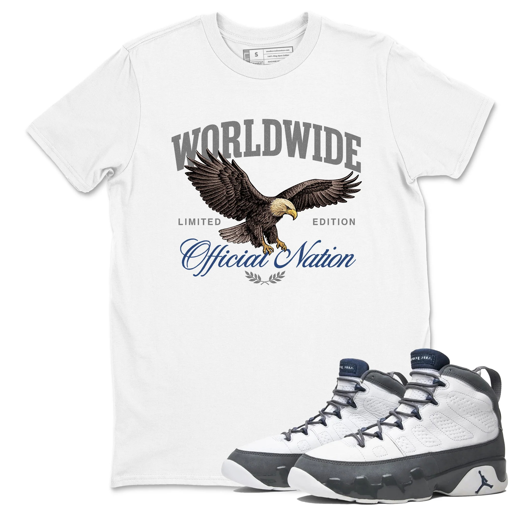 Worldwide Official Nation Sneaker Tees - Air Jordan 9 Flint Grey