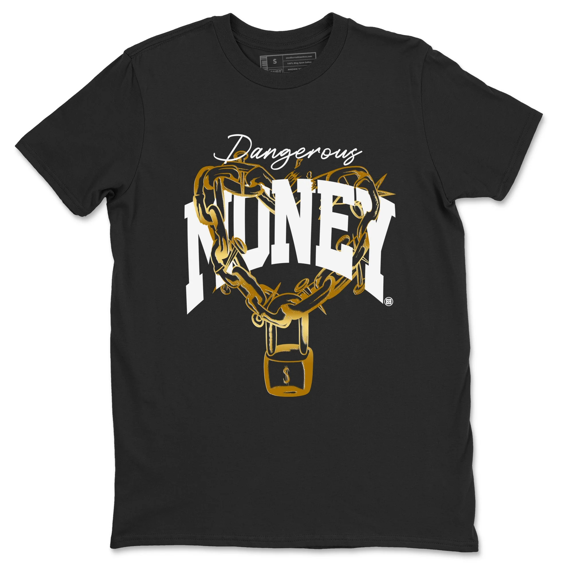 Dangerous Money Sneaker Tees - Air Jordan 1 Black Metallic Gold