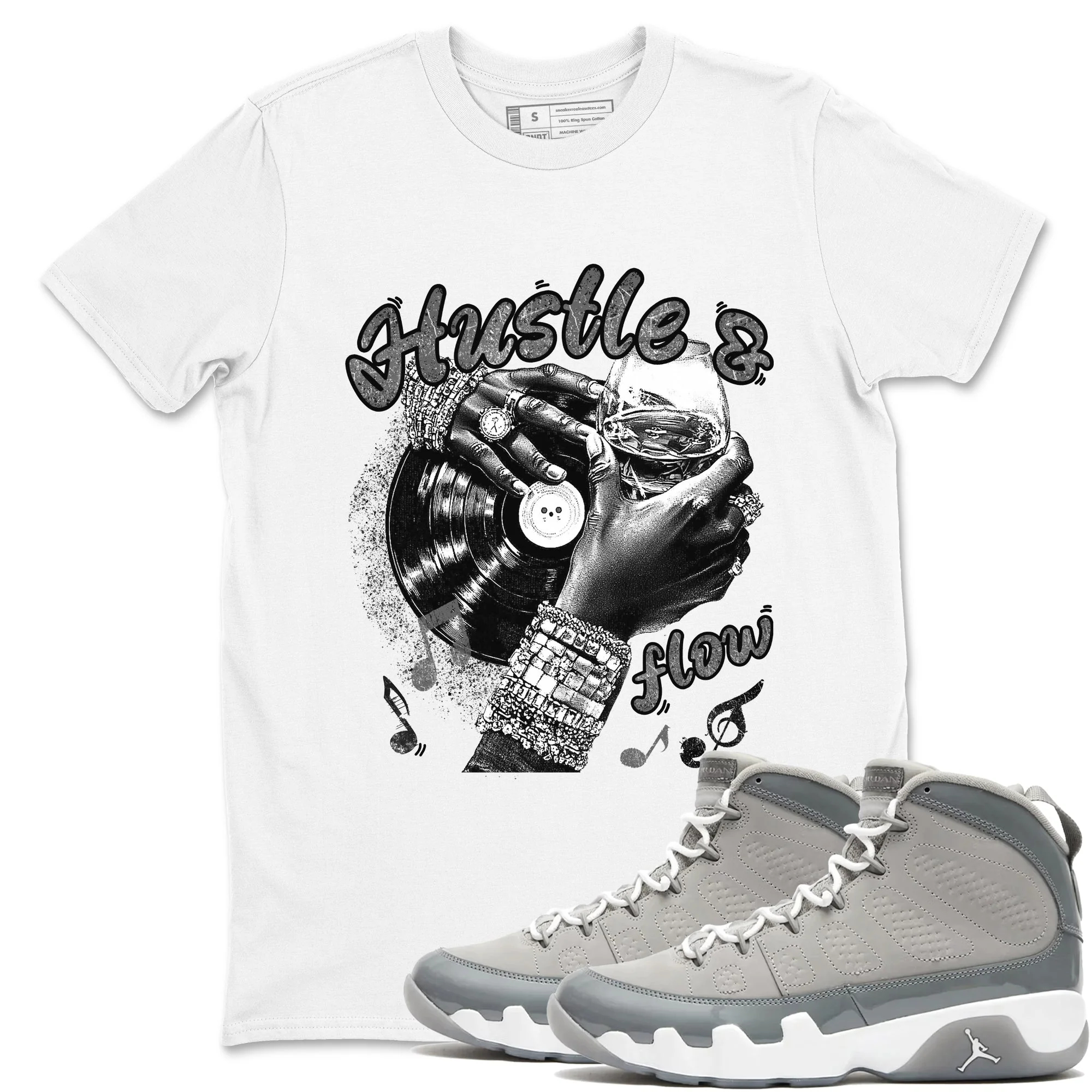 Hustle and Flow Sneaker Tees - Air Jordan 9 Cool Grey