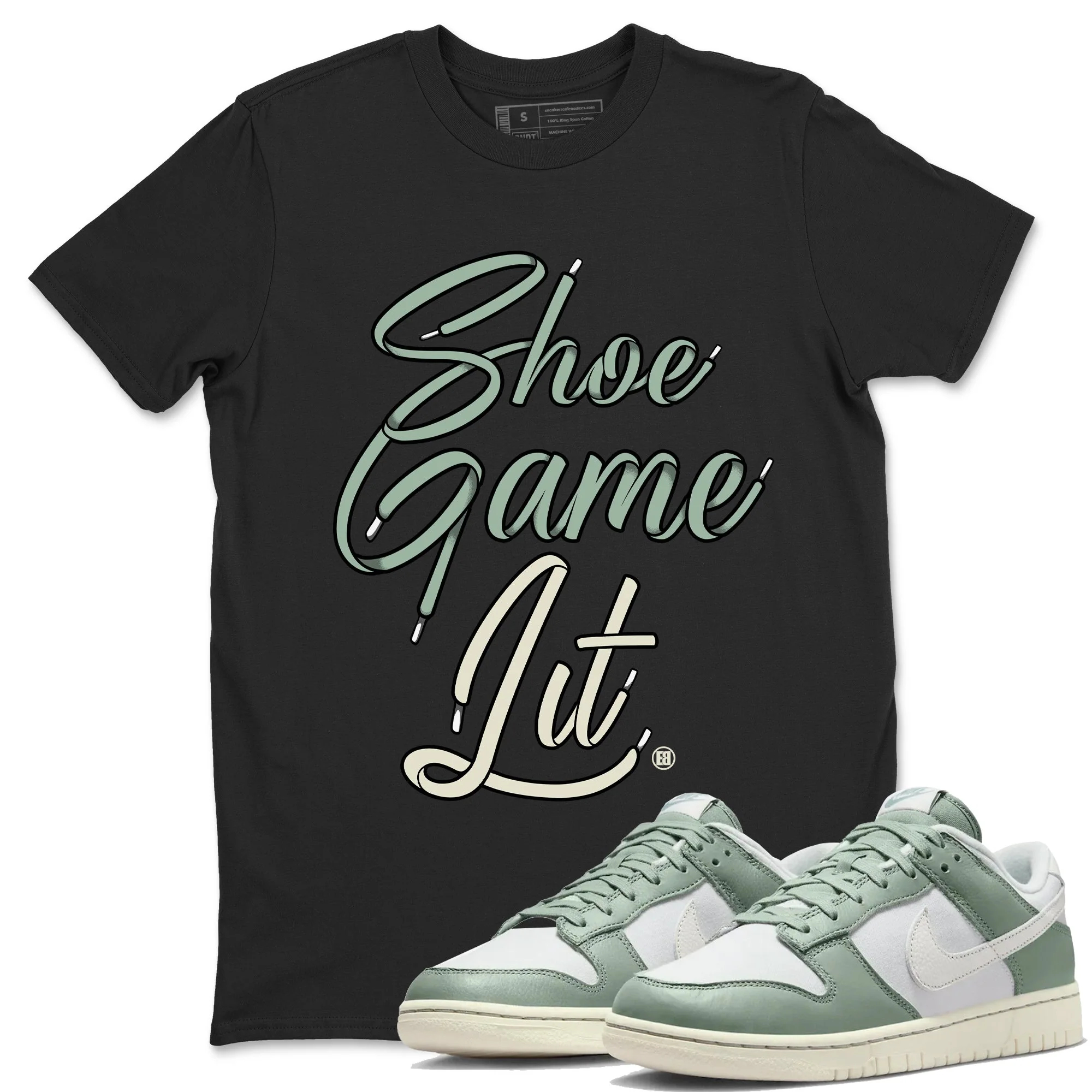 Shoe Game Lit Shoe Lace Unisex Tops - Dunk Mica Green
