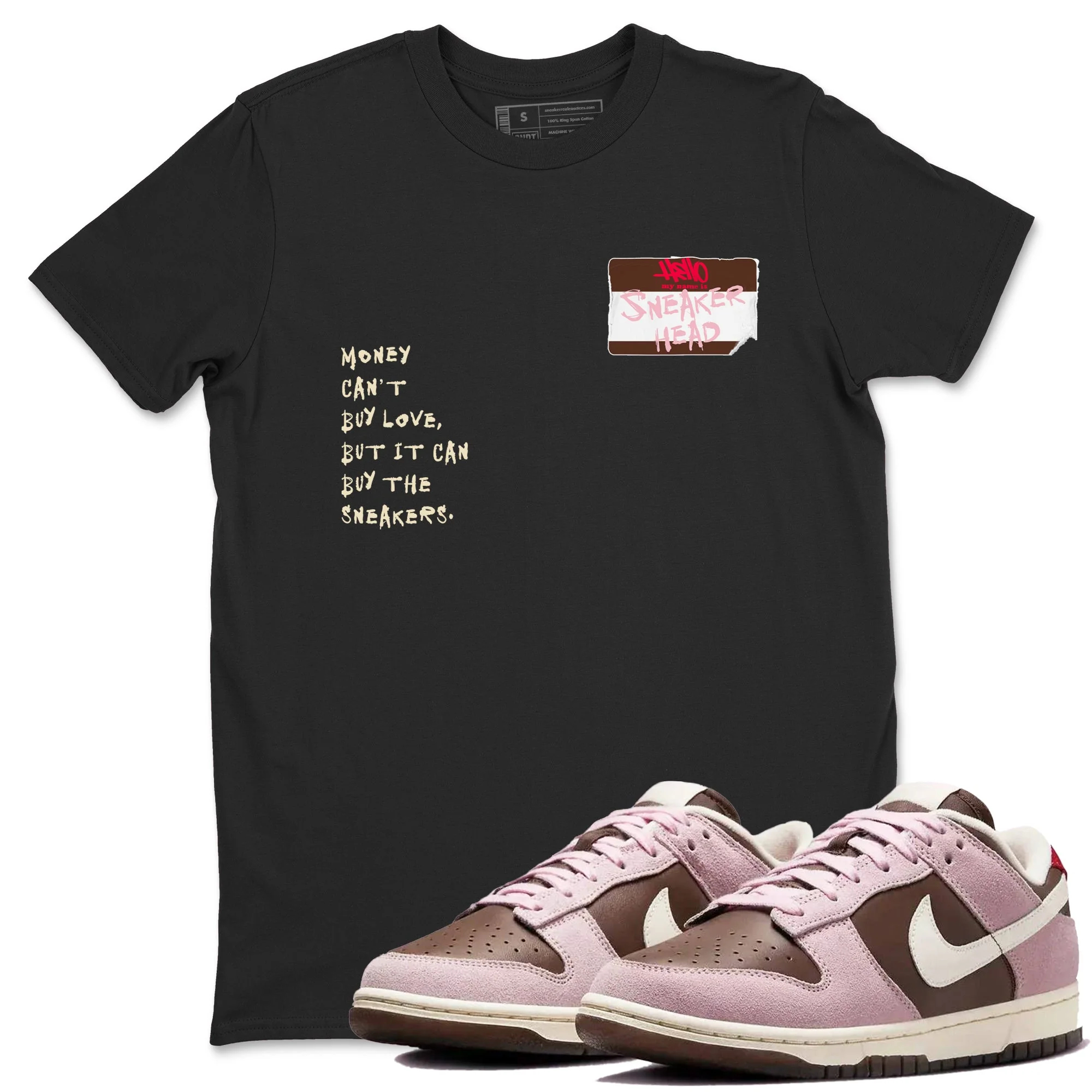 Sneakerhead Badge Sneaker Tees - Dunk Cacao Wow And Pink Foam
