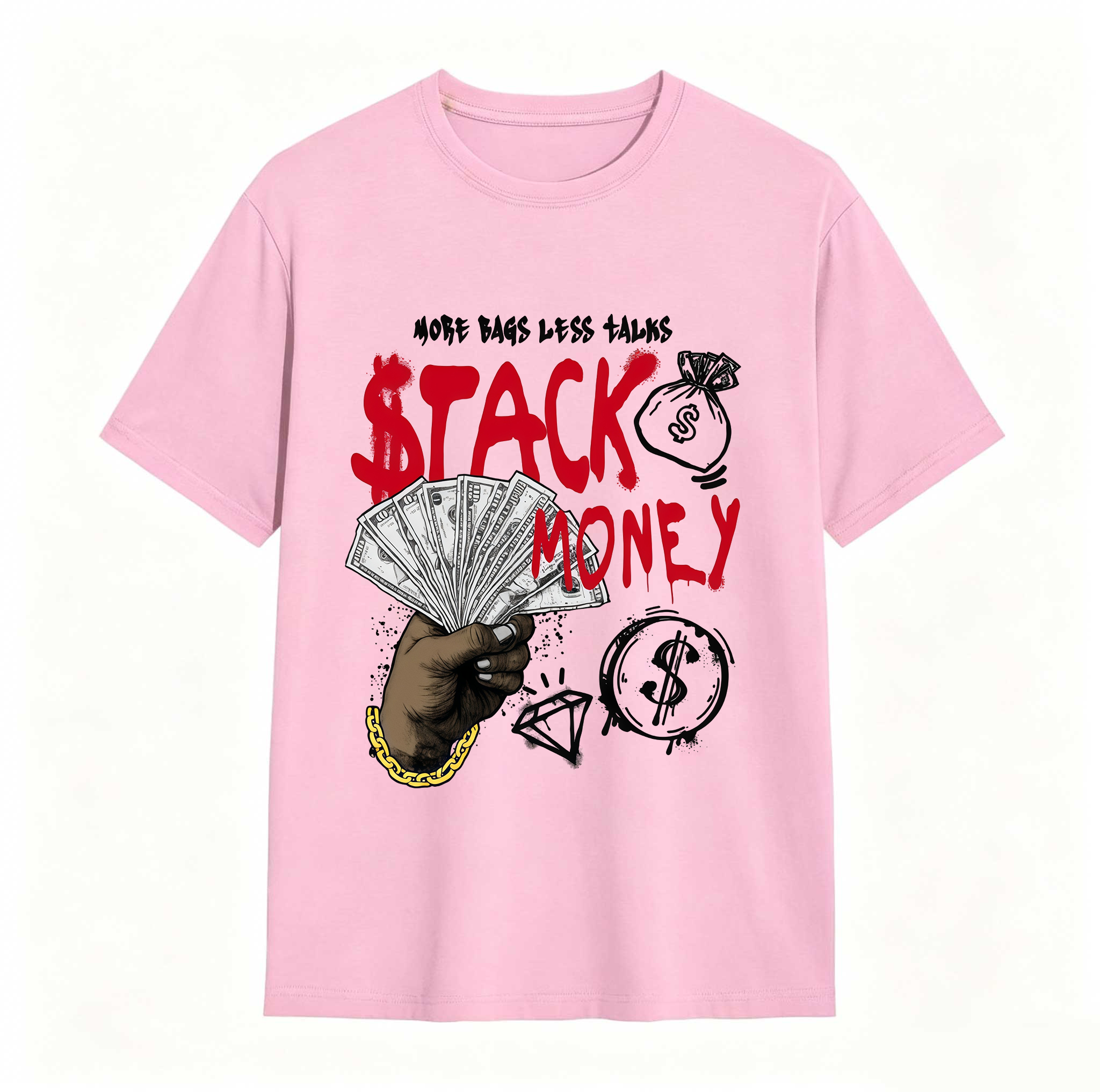 Stack Money Sneaker Tees - Match Air Jordan 13 University Red