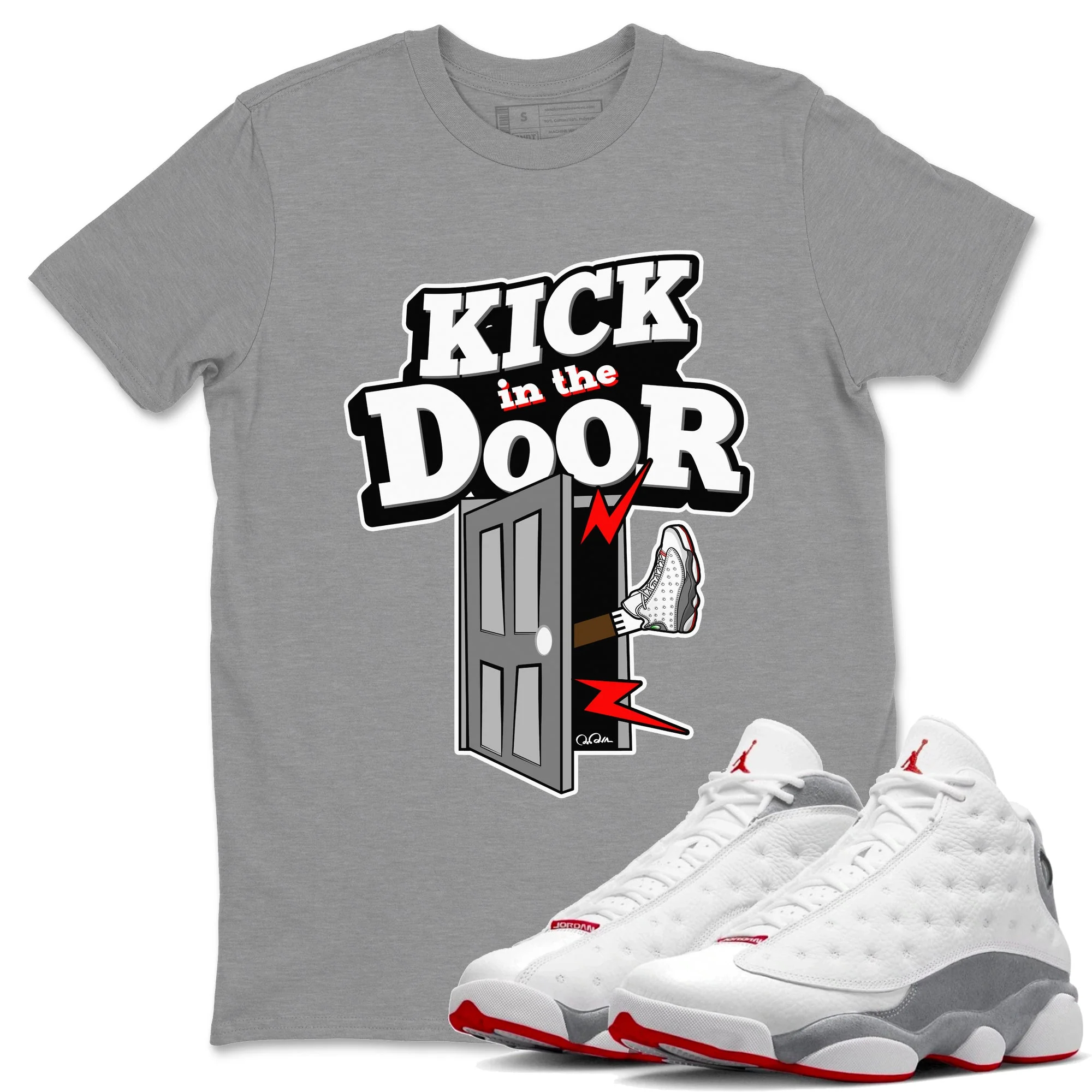 Kick In The Door Unisex Tops - Air Jordan 13 Wolf Grey