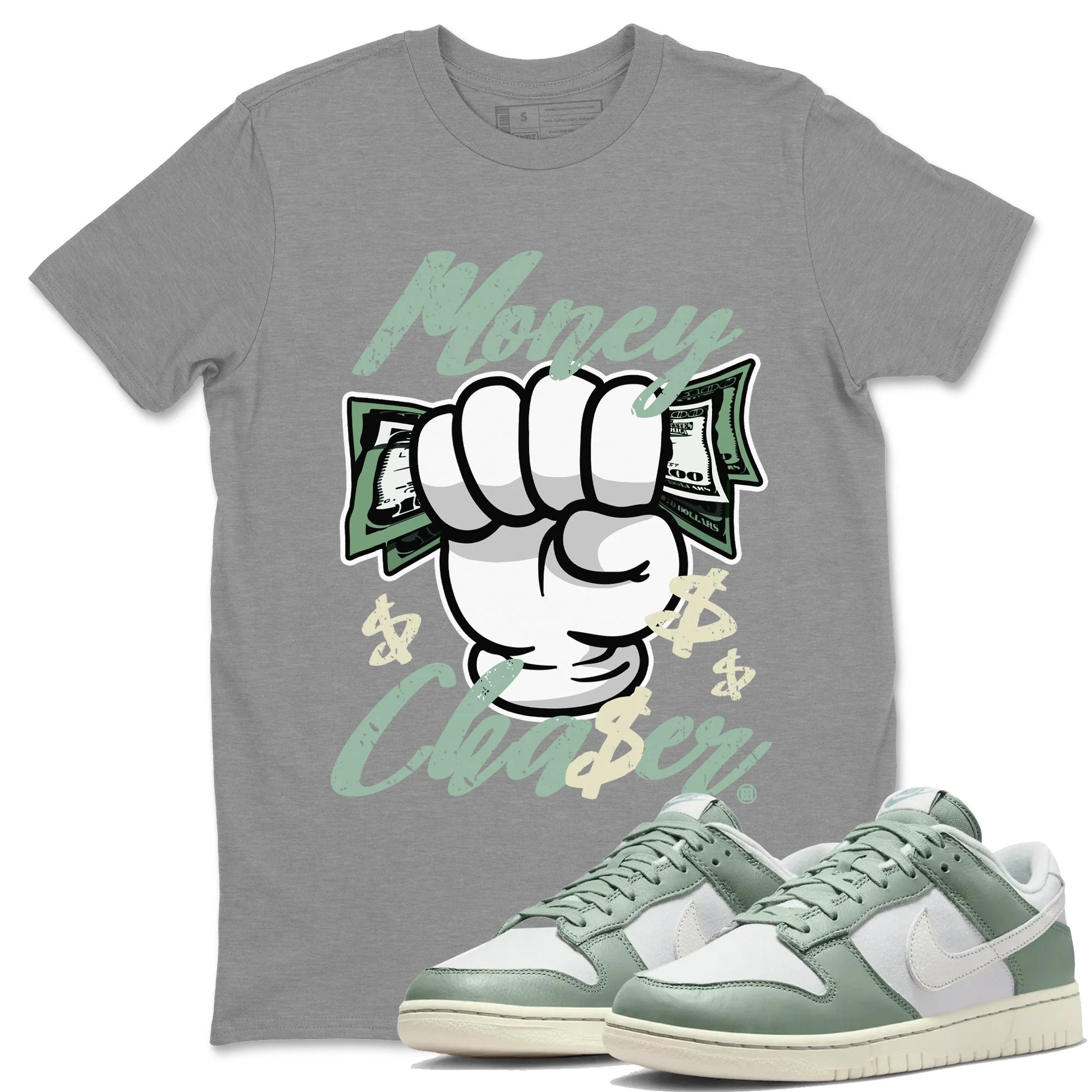 Money Chaser Unisex Tops - Dunk Mica Green