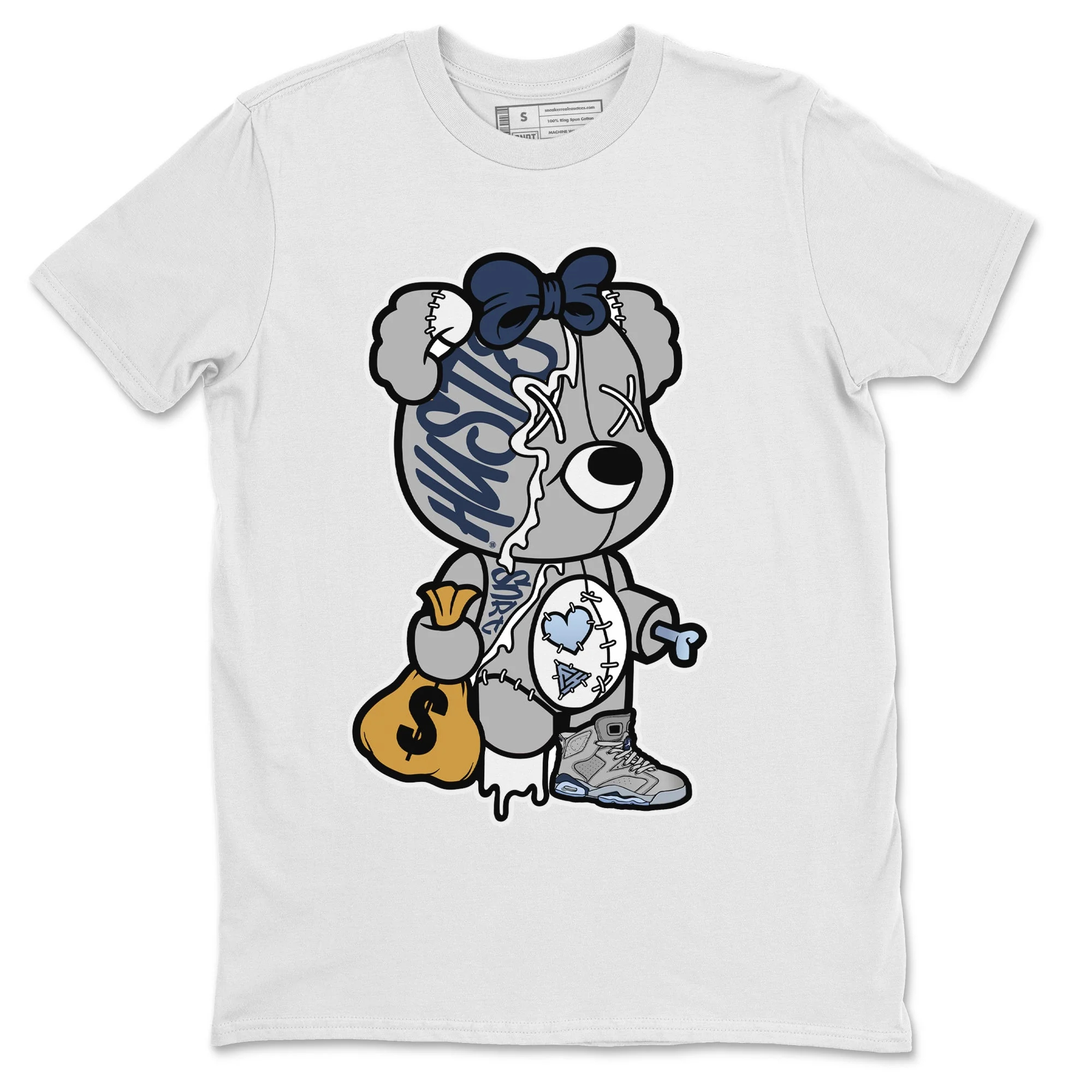 Stitched Hustle Bear Unisex Tops - Air Jordan 6 Georgetown